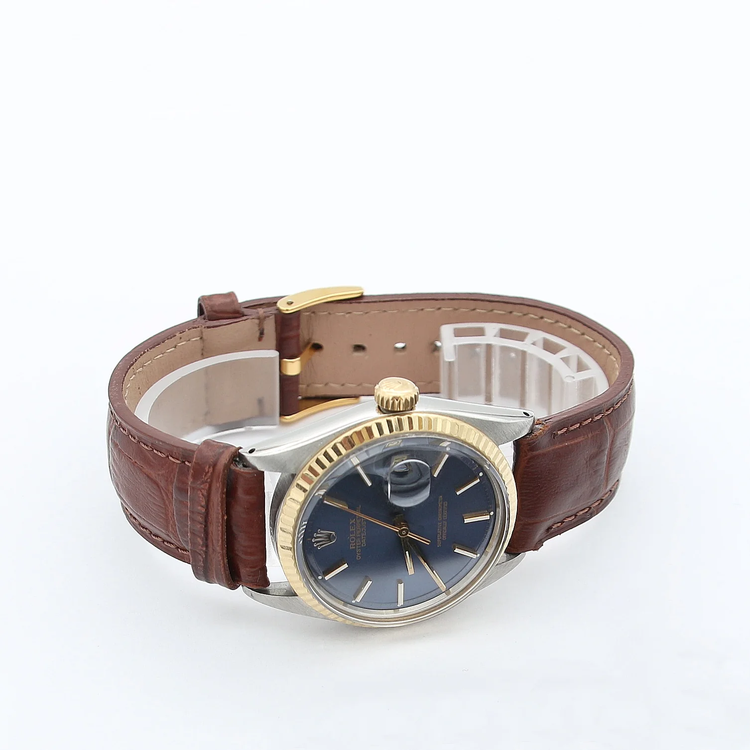Rolex Datejust ref. 1601 - Blue Dial  - Leather strap - Full Set - Image 3