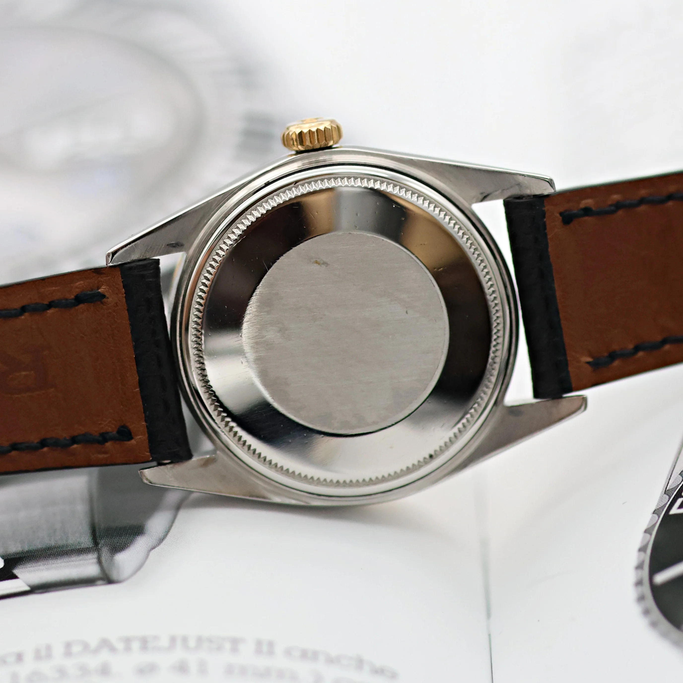 Rolex Datejust ref. 1601 - Steel/Yellow Gold - Champagne Dial  - Leather strap - Image 15