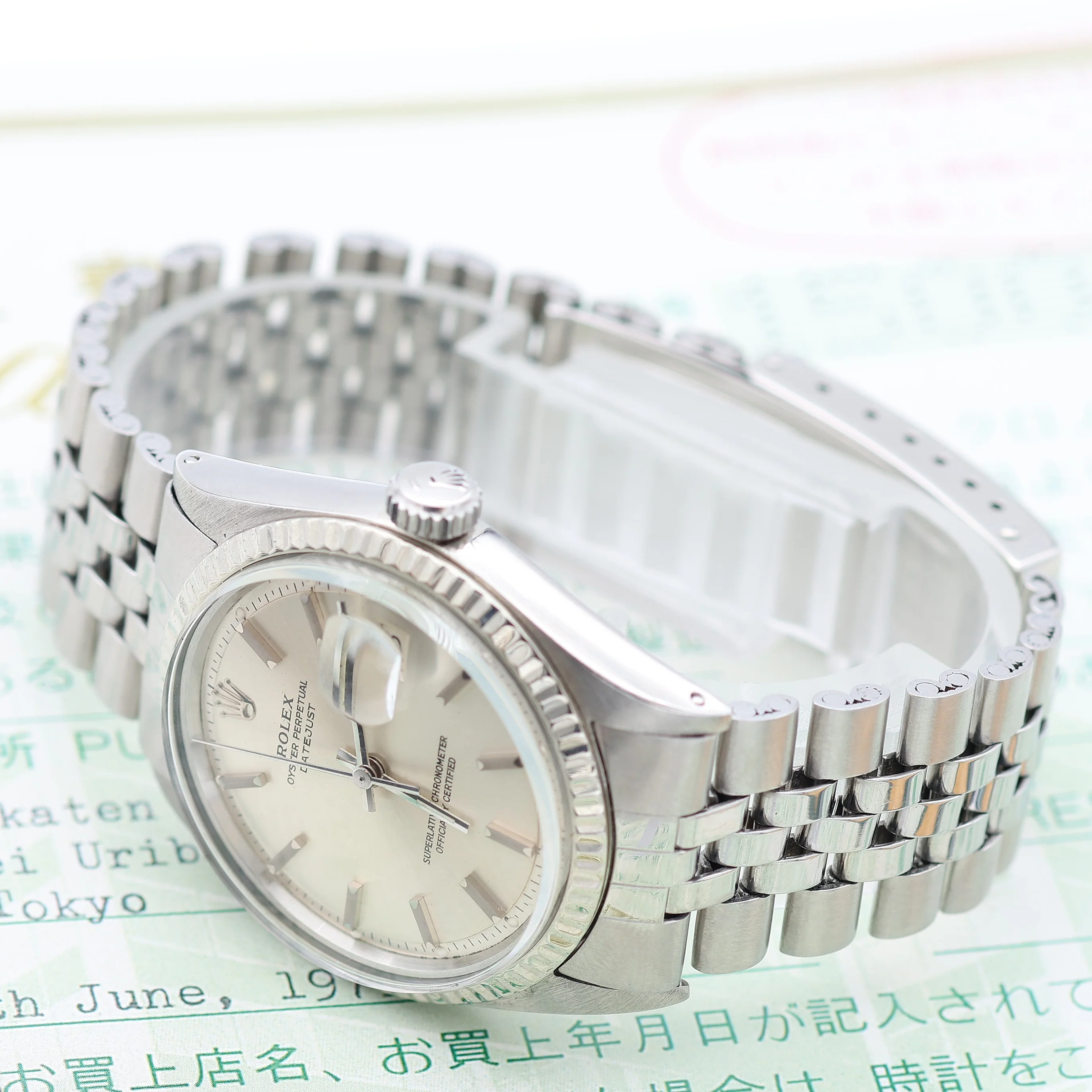 Rolex Datejust ref. 1601 - White Gold Bezel - Silver dial (VI) - Image 4