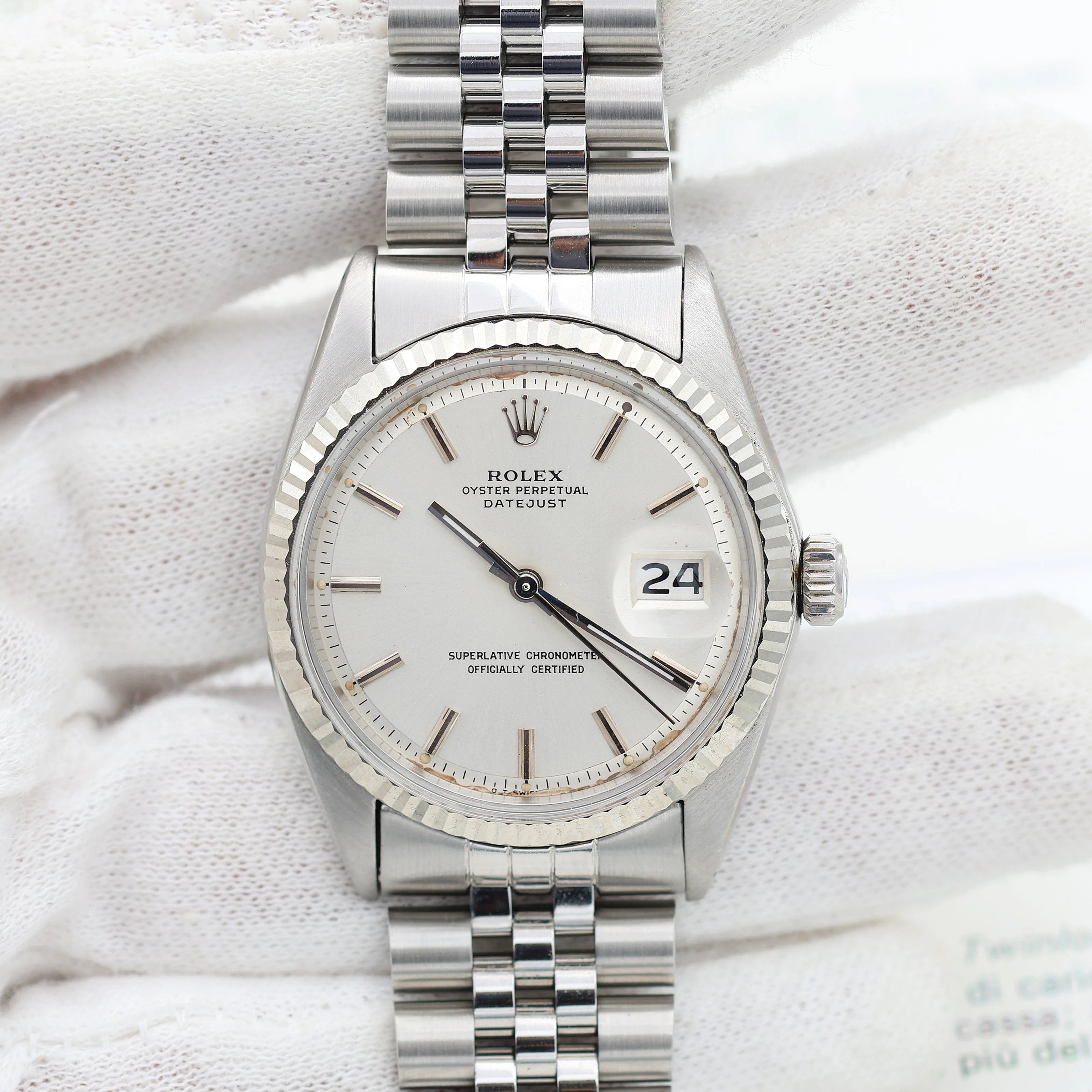 Rolex Datejust ref. 1601 - White Gold Bezel - Silver dial (VII)
