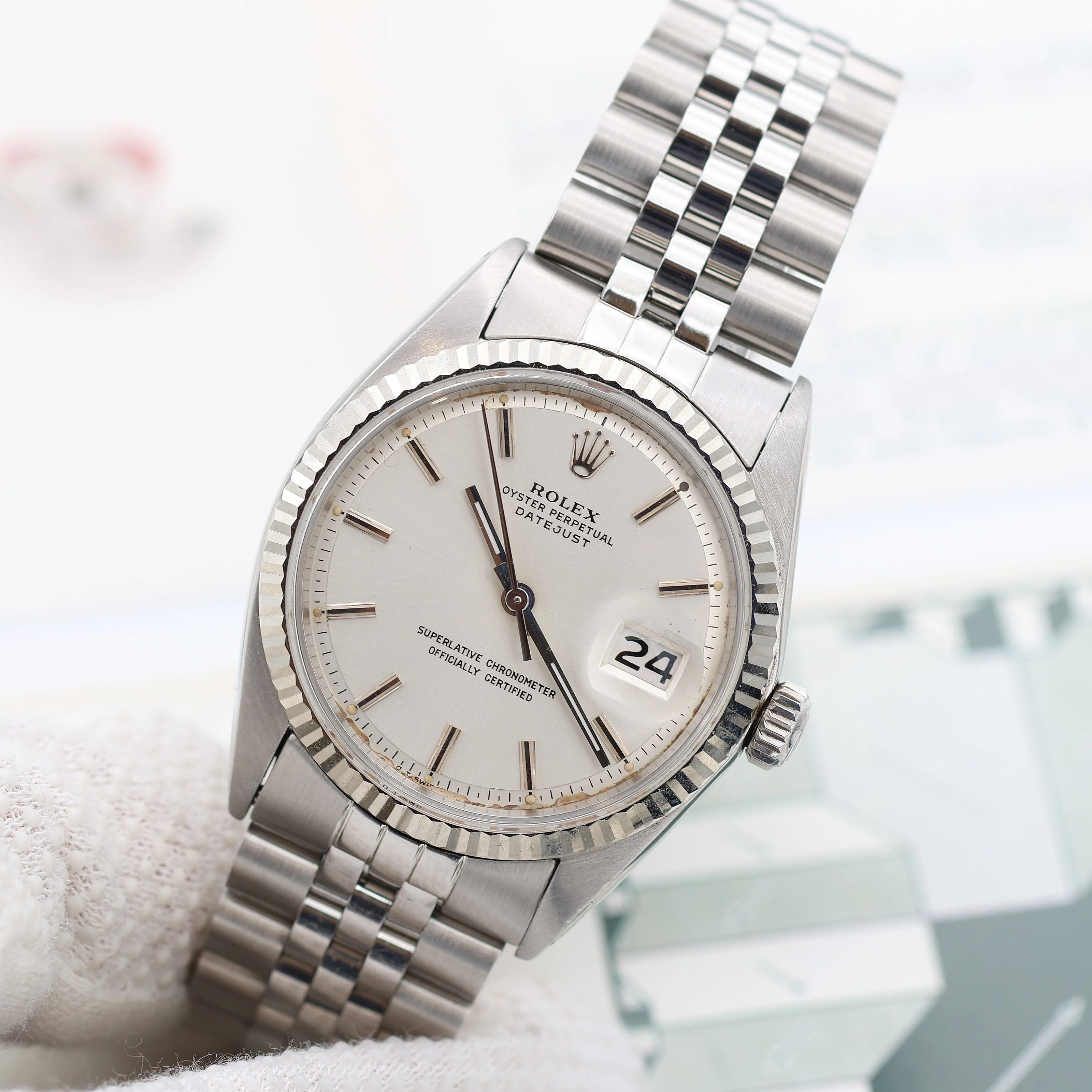 Rolex Datejust ref. 1601 - White Gold Bezel - Silver dial (VII) - Image 2