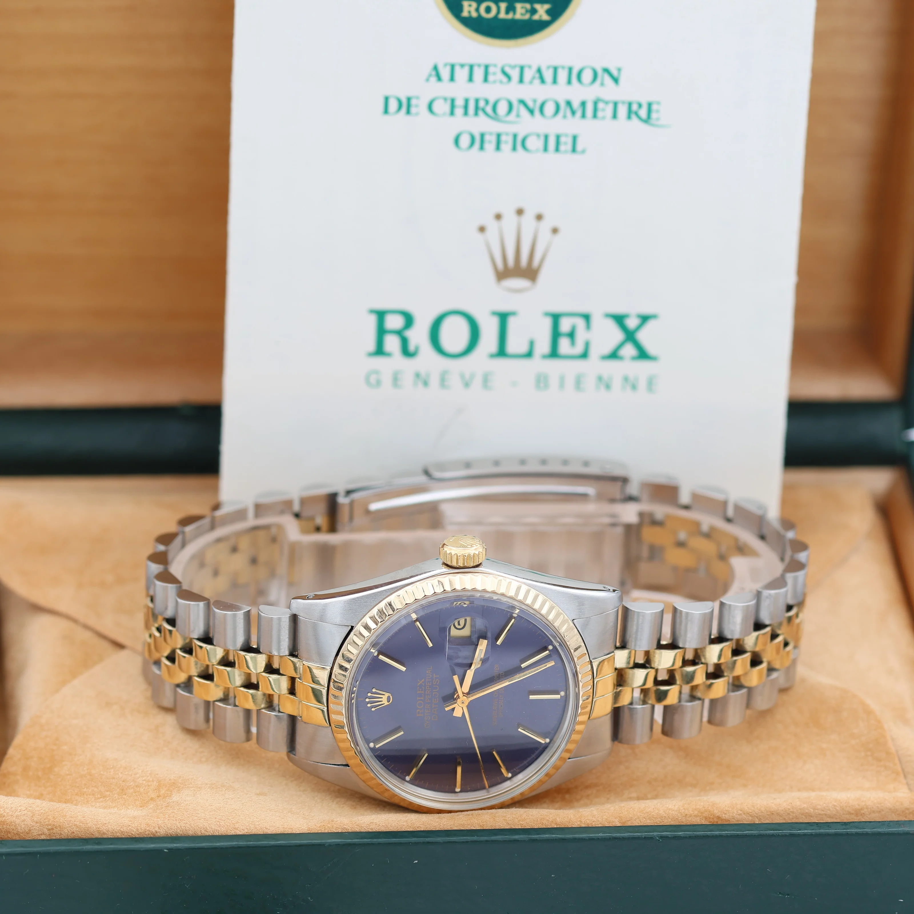 Rolex Datejust ref. 16013 - Blue Dial - Jubilee - Full Set