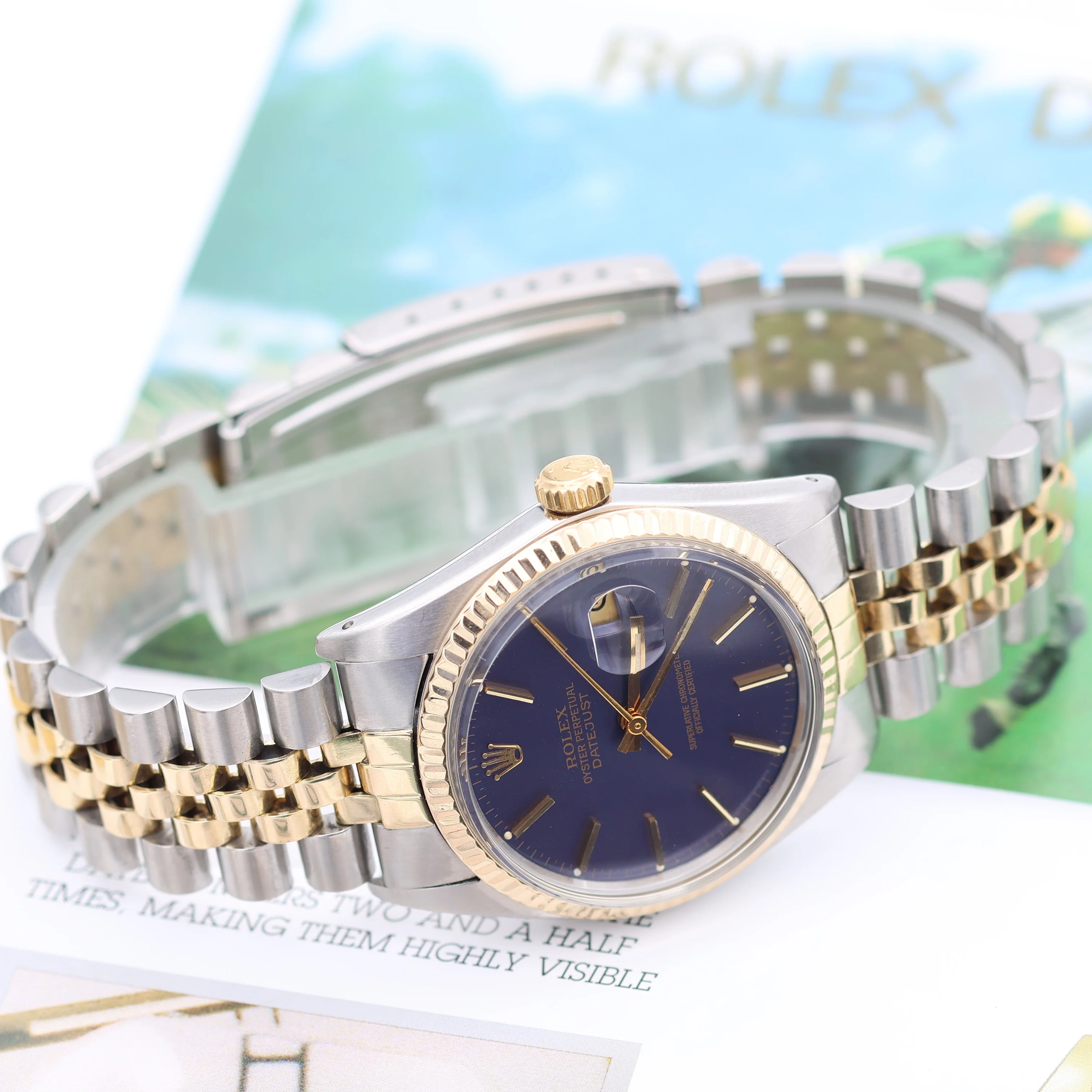 Rolex Datejust ref. 16013 - Blue Dial - Jubilee - Full Set - Image 7