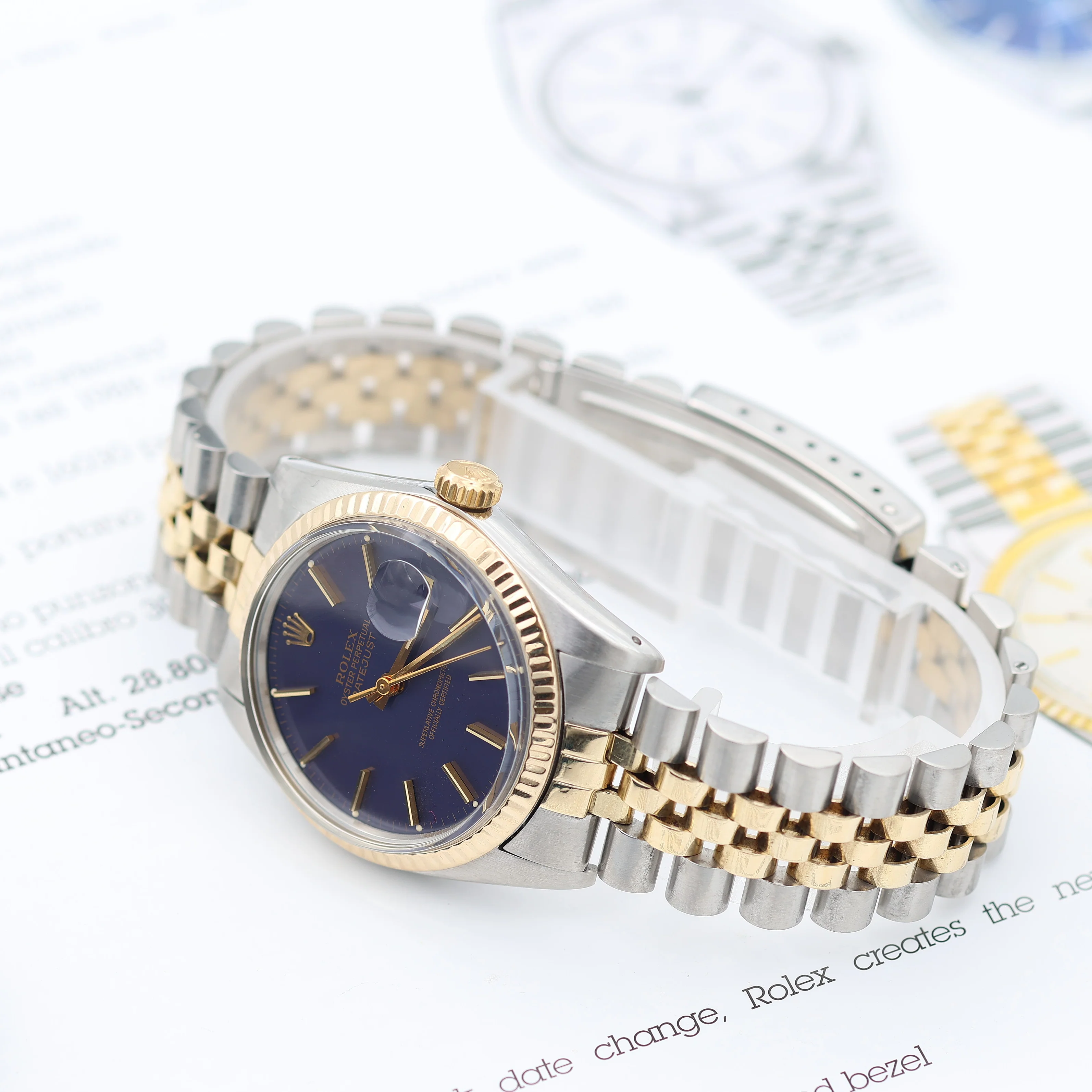 Rolex Datejust ref. 16013 - Blue Dial - Jubilee - Full Set - Image 8