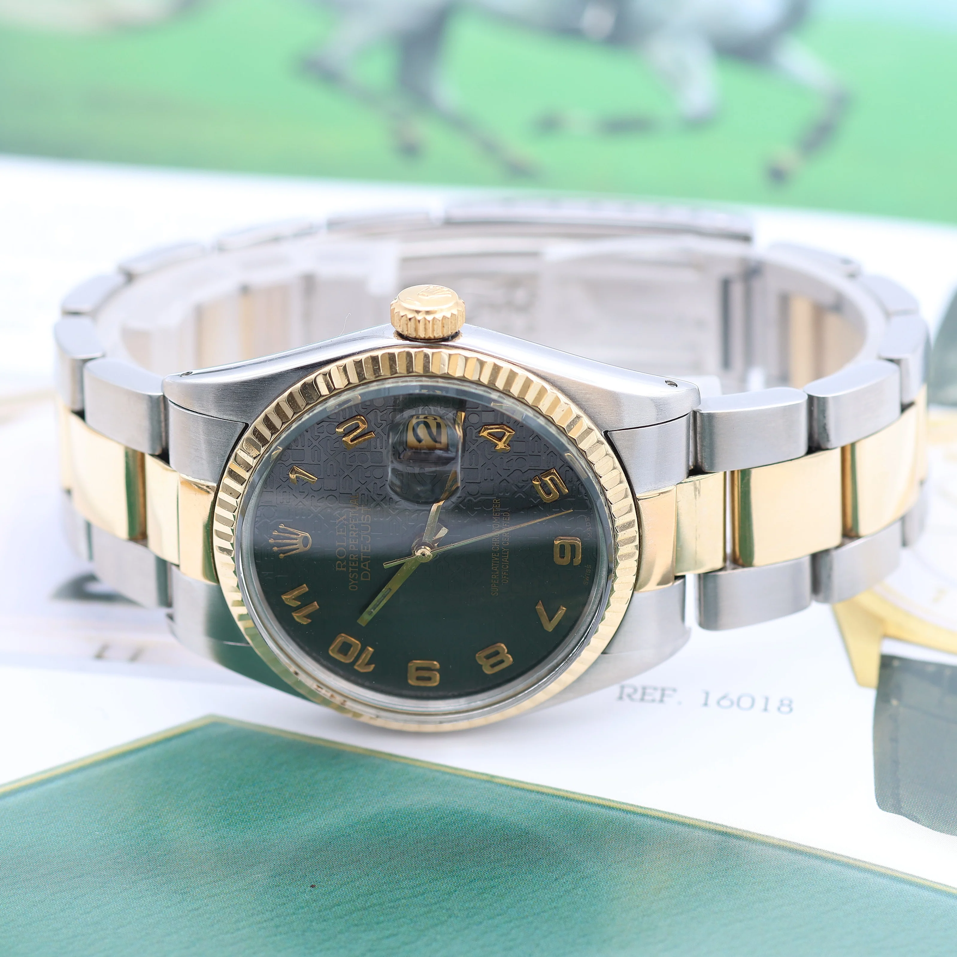 Rolex Datejust ref. 16013 -Steel/Gold - Millennary Brown Dial - Image 3