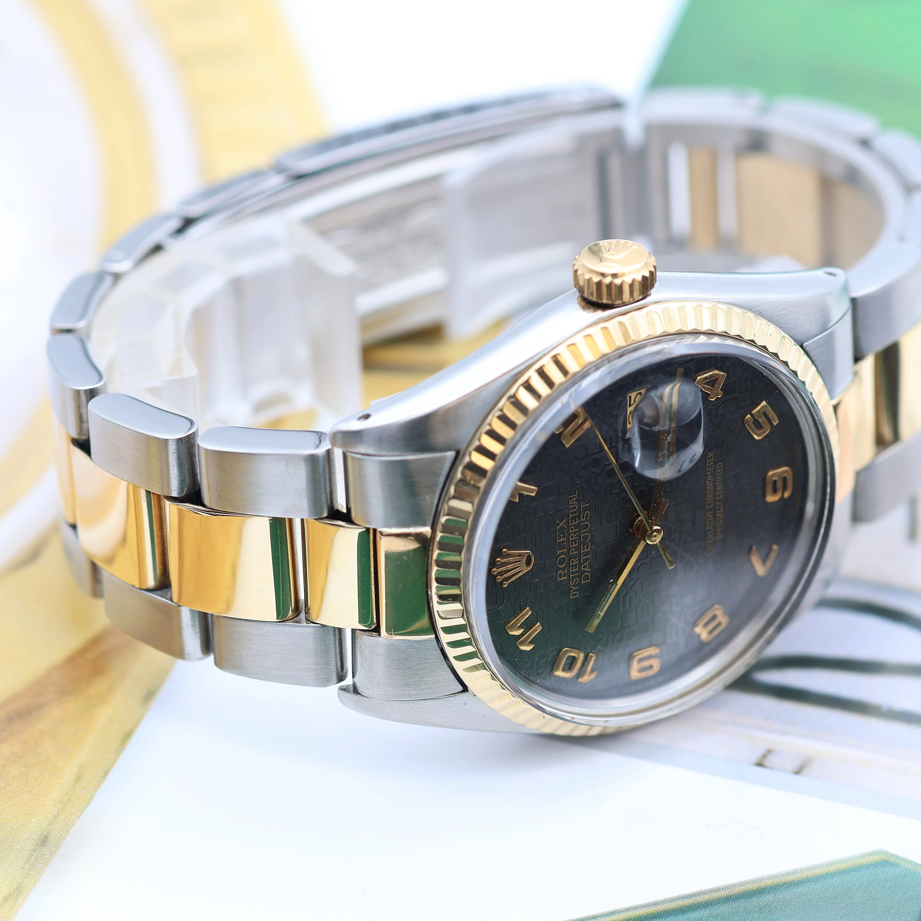 Rolex Datejust ref. 16013 -Steel/Gold - Millennary Brown Dial - Image 5
