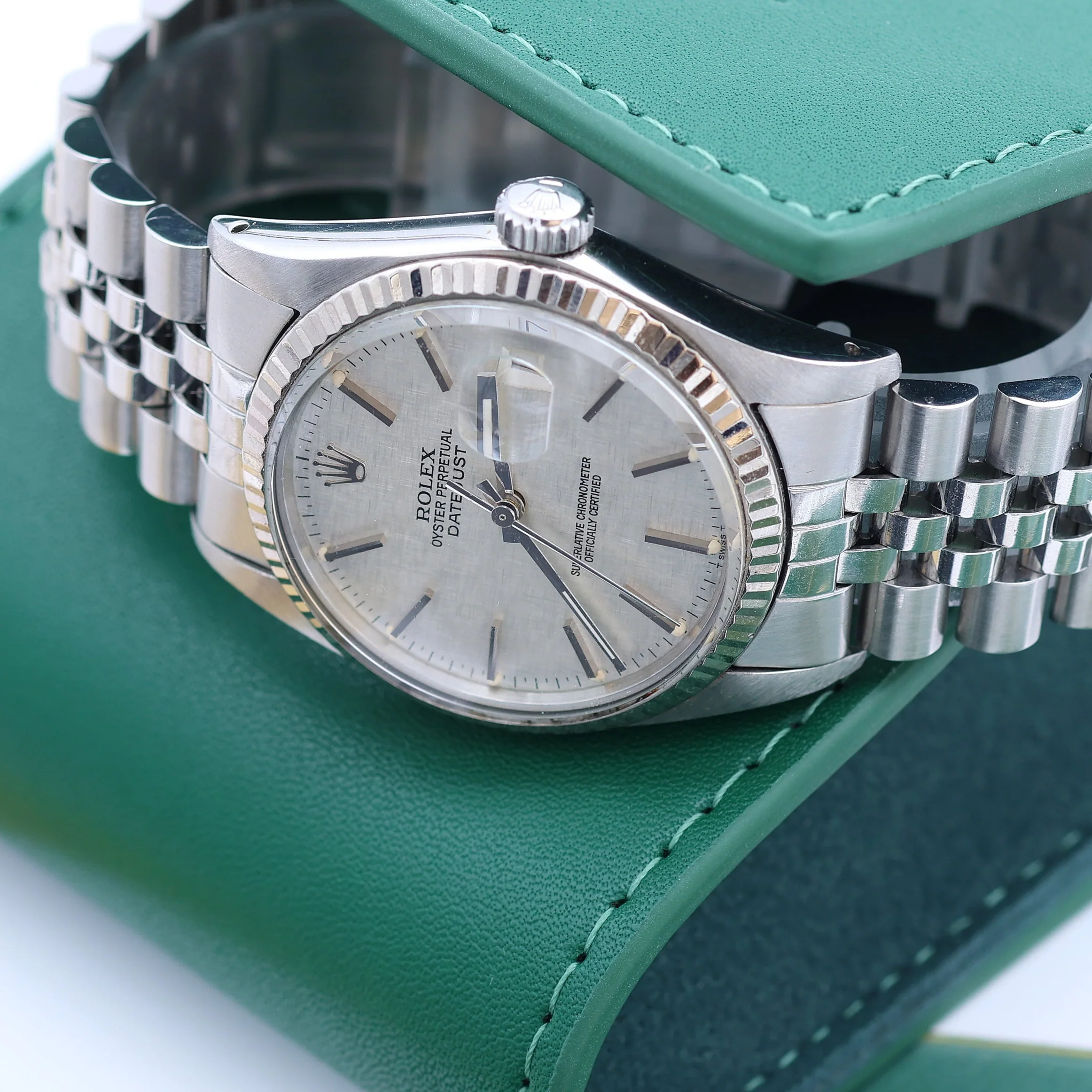 Rolex Datejust ref. 16014 - Silver Linen dial - Jubilee bracelet - Image 2