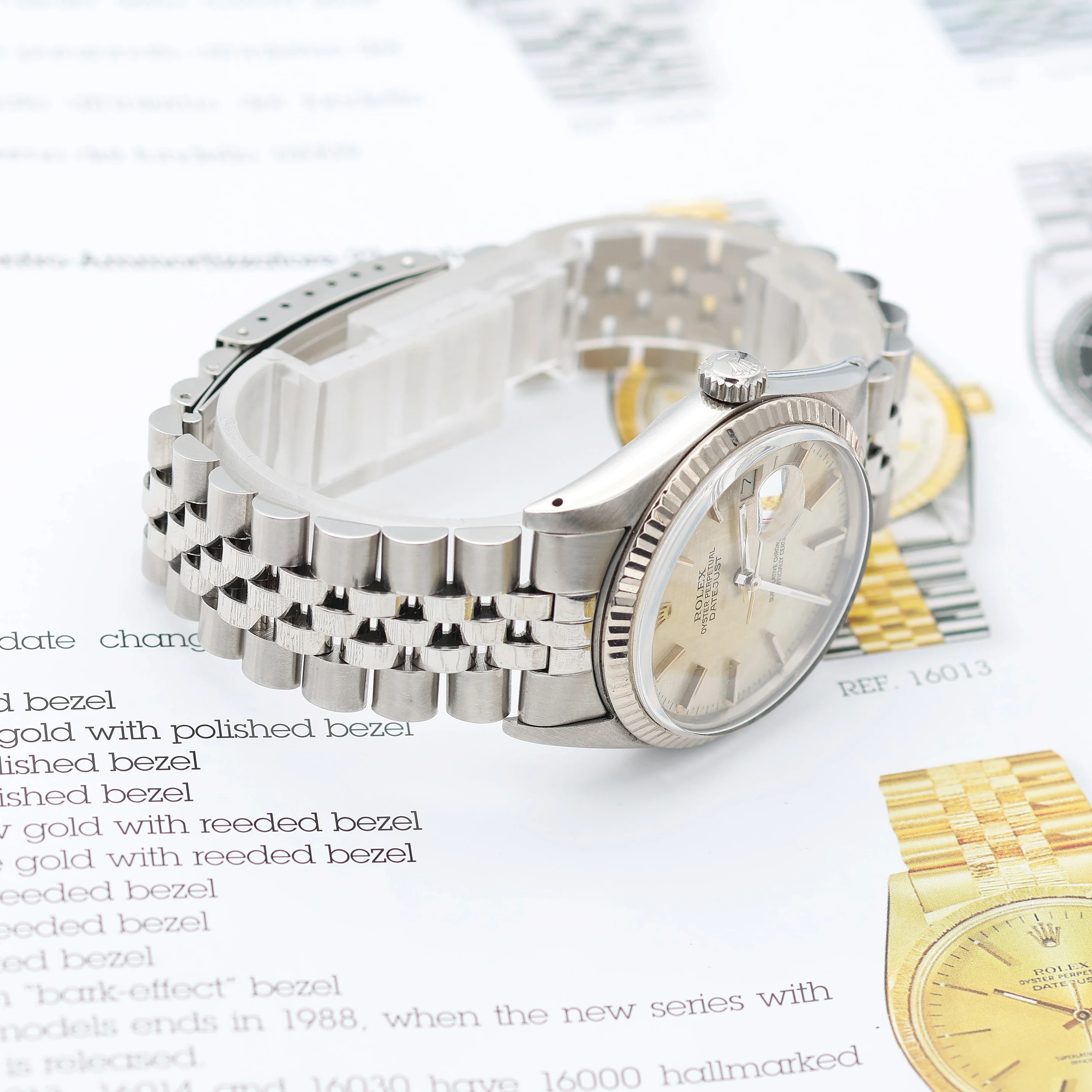 Rolex Datejust ref. 16014 - Silver Linen dial - Jubilee bracelet - Image 7