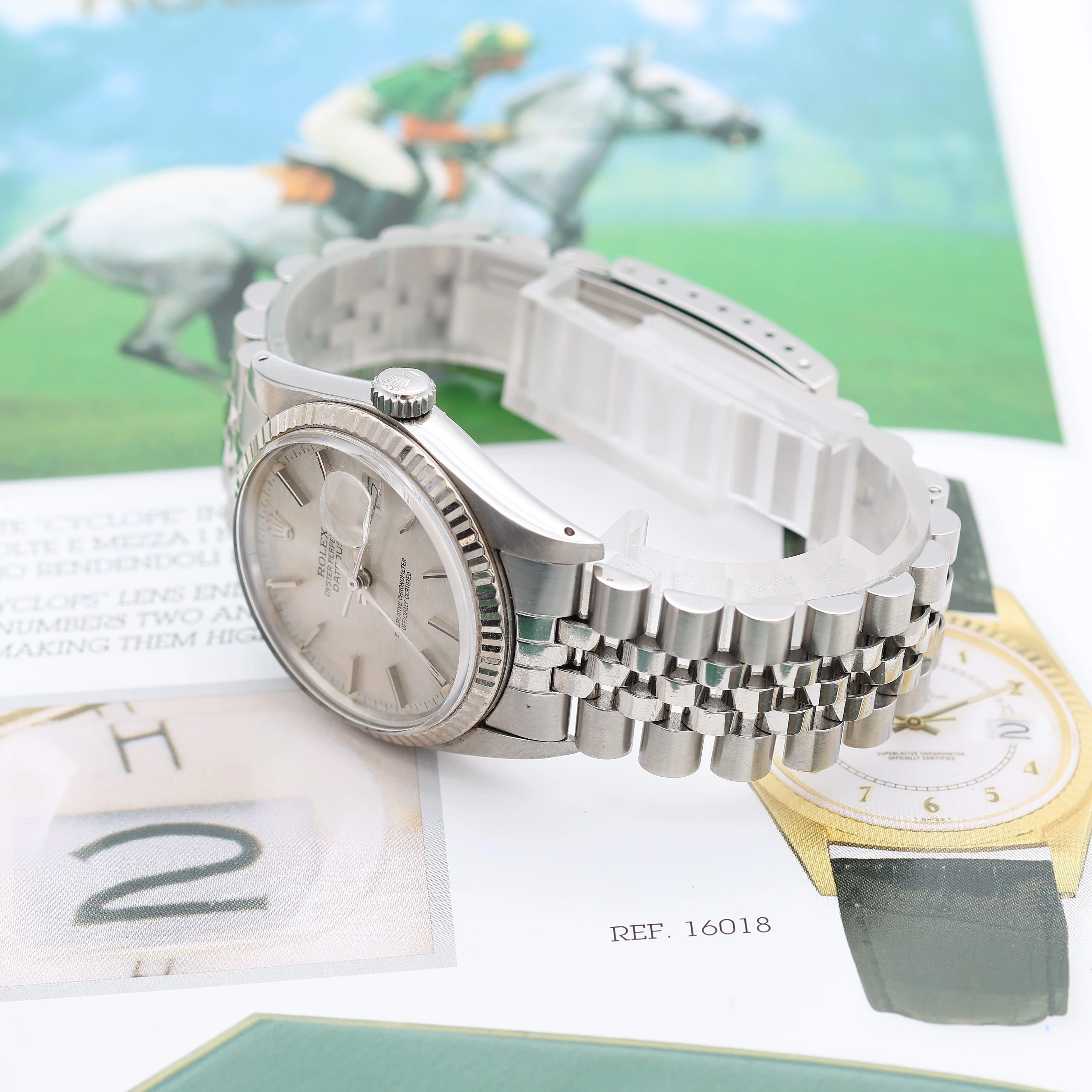 Rolex Datejust ref. 16014 - Silver Linen dial - Jubilee bracelet - Image 9