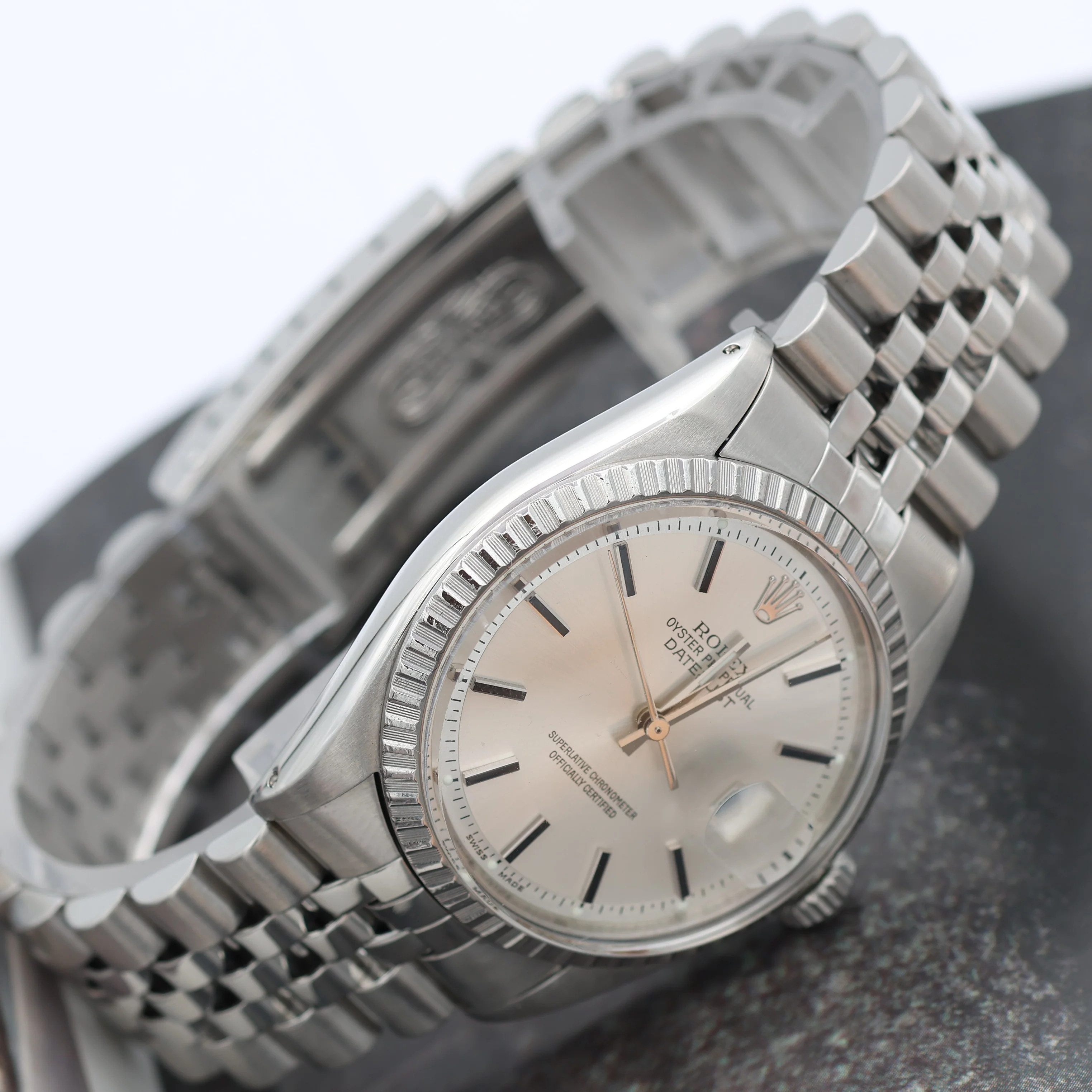 Rolex Datejust ref. 1603 - Silver Dial (V4) - Jubilee Bracelet - Full Set - Image 3