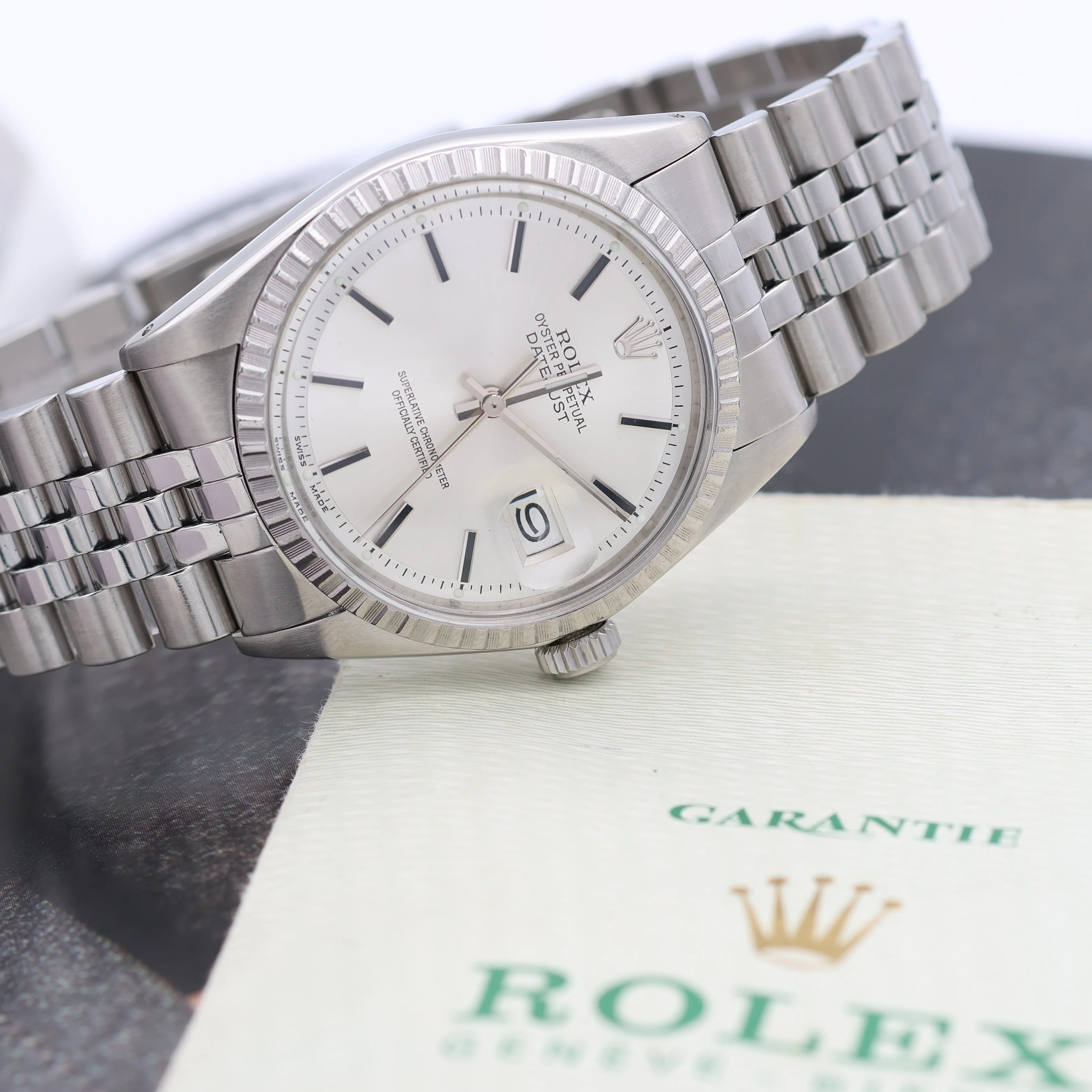 Rolex Datejust ref. 1603 - Silver Dial (V4) - Jubilee Bracelet - Full Set - Image 4