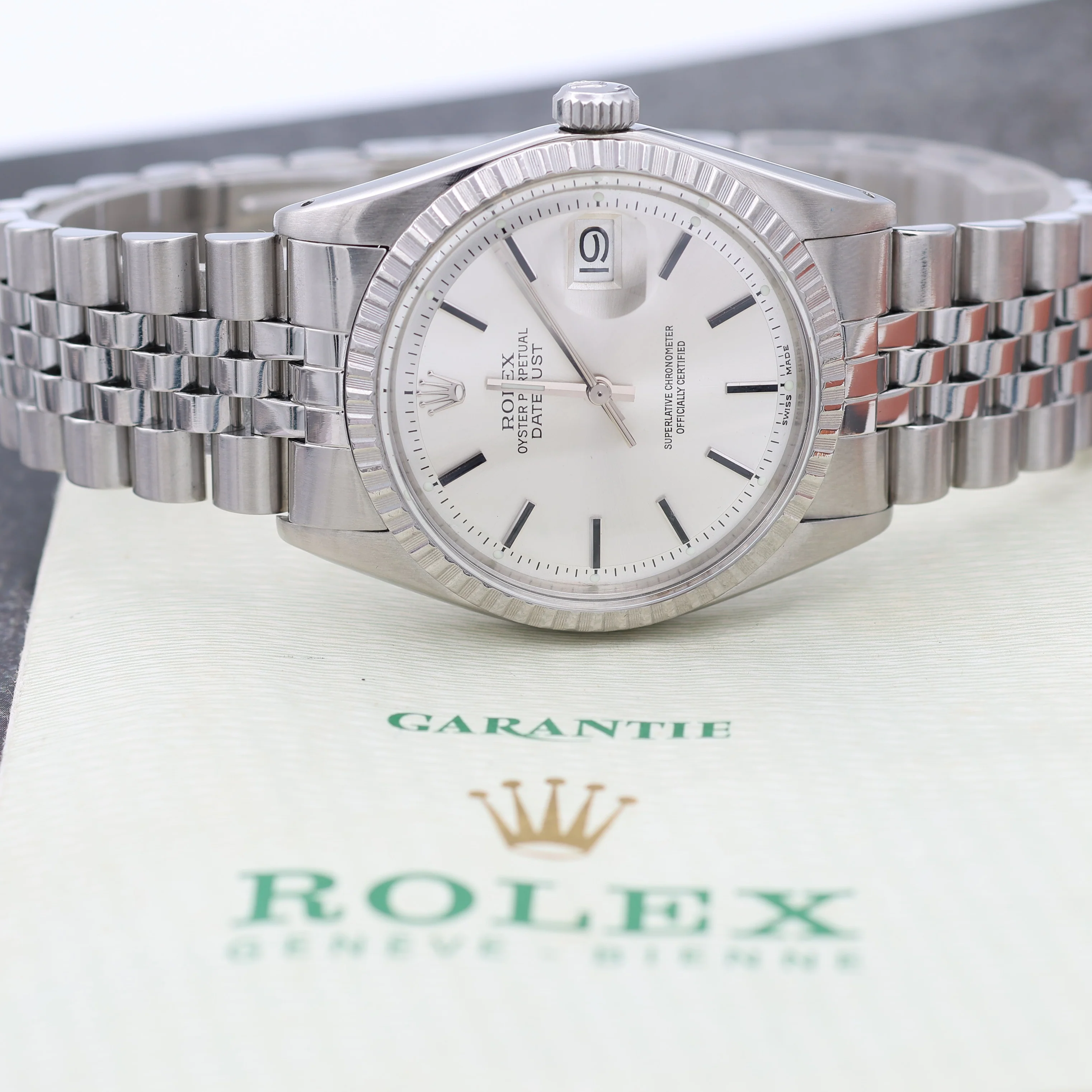 Rolex Datejust ref. 1603 - Silver Dial (V4) - Jubilee Bracelet - Full Set - Image 6