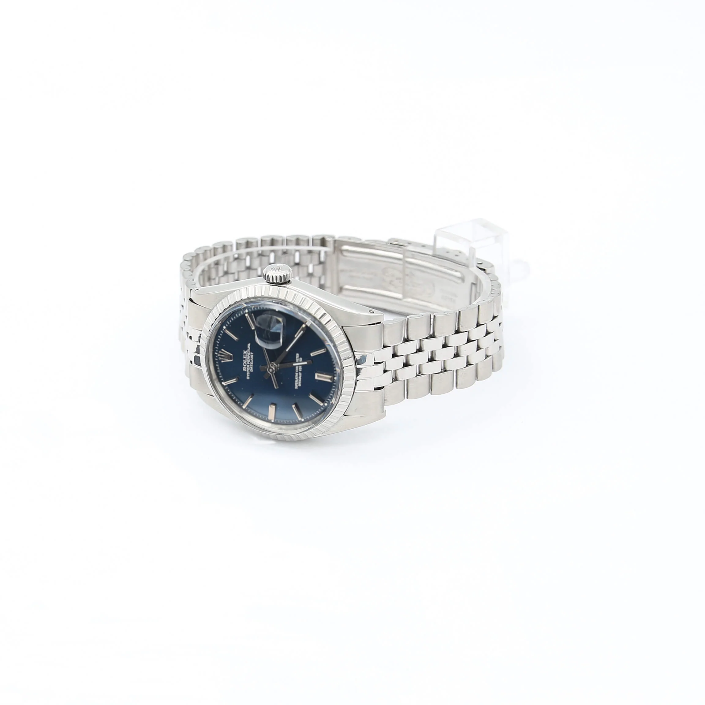 Rolex Datejust ref. 1603 - Steel Bezel - Blue Soleil dial (V II) - Jubilee Bracelet - Image 2