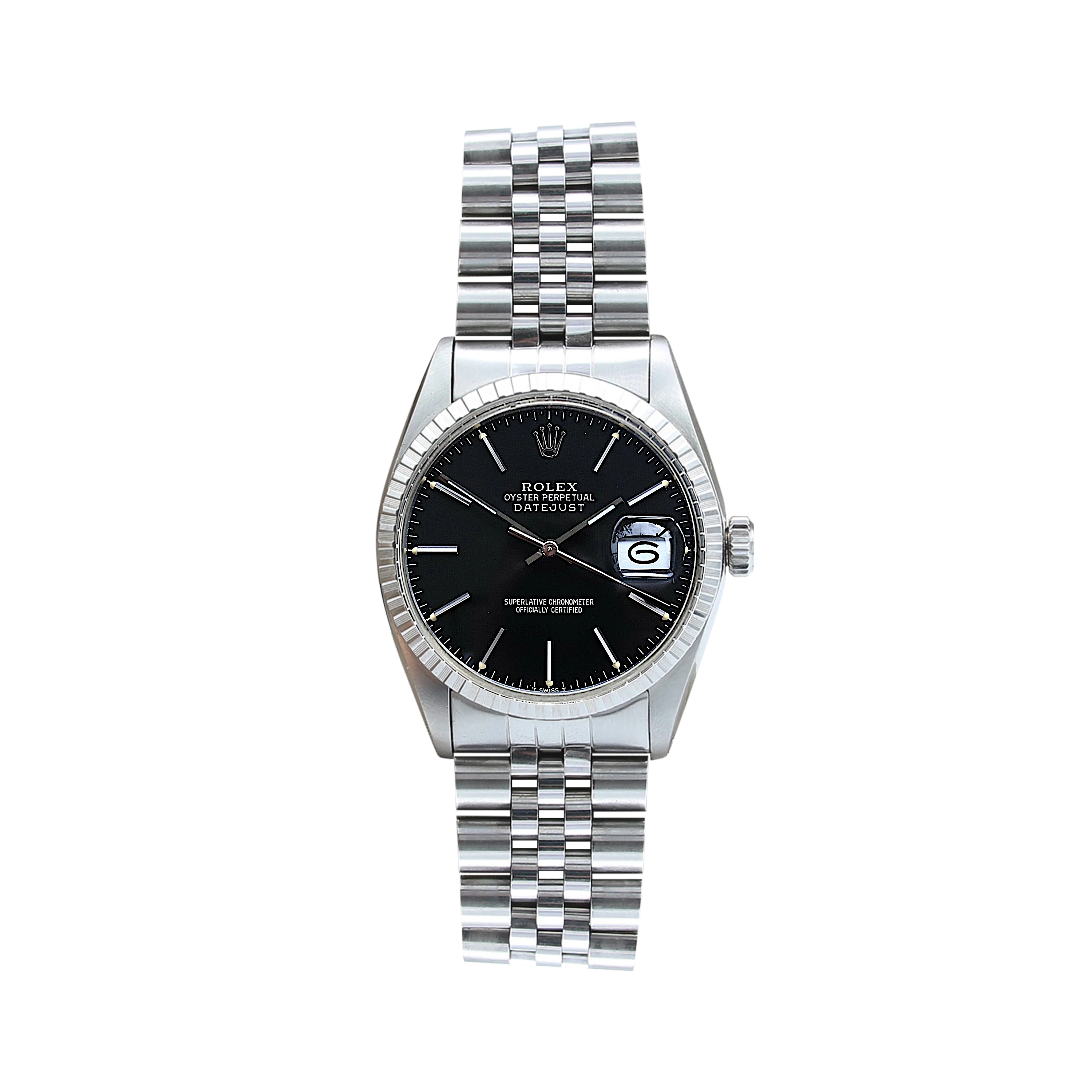 Rolex Datejust ref. 16030 - Jubilee Bracelet - Black Dial