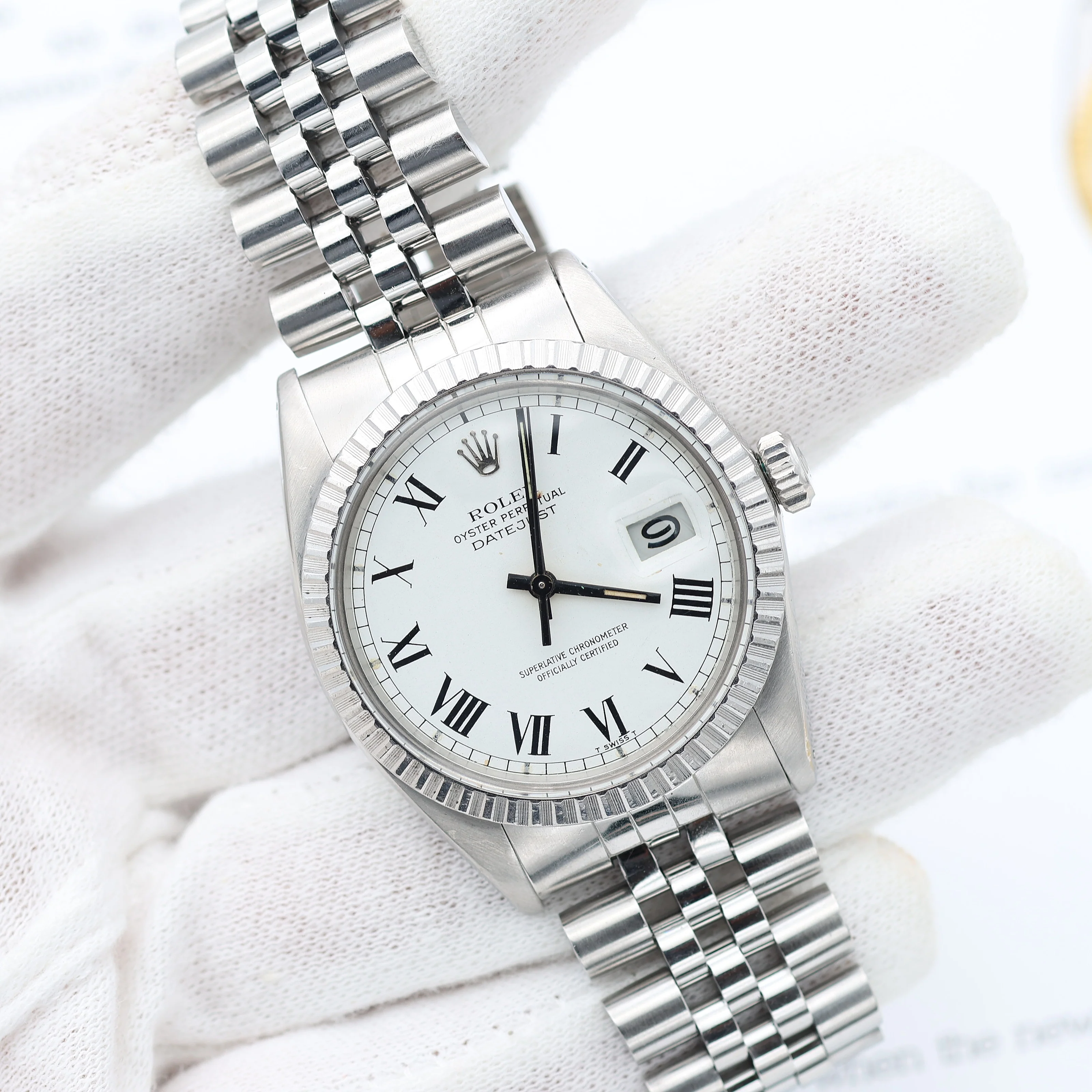 Rolex Datejust ref. 16030 - Jubilee Bracelet - White Buckley Dial - Image 3