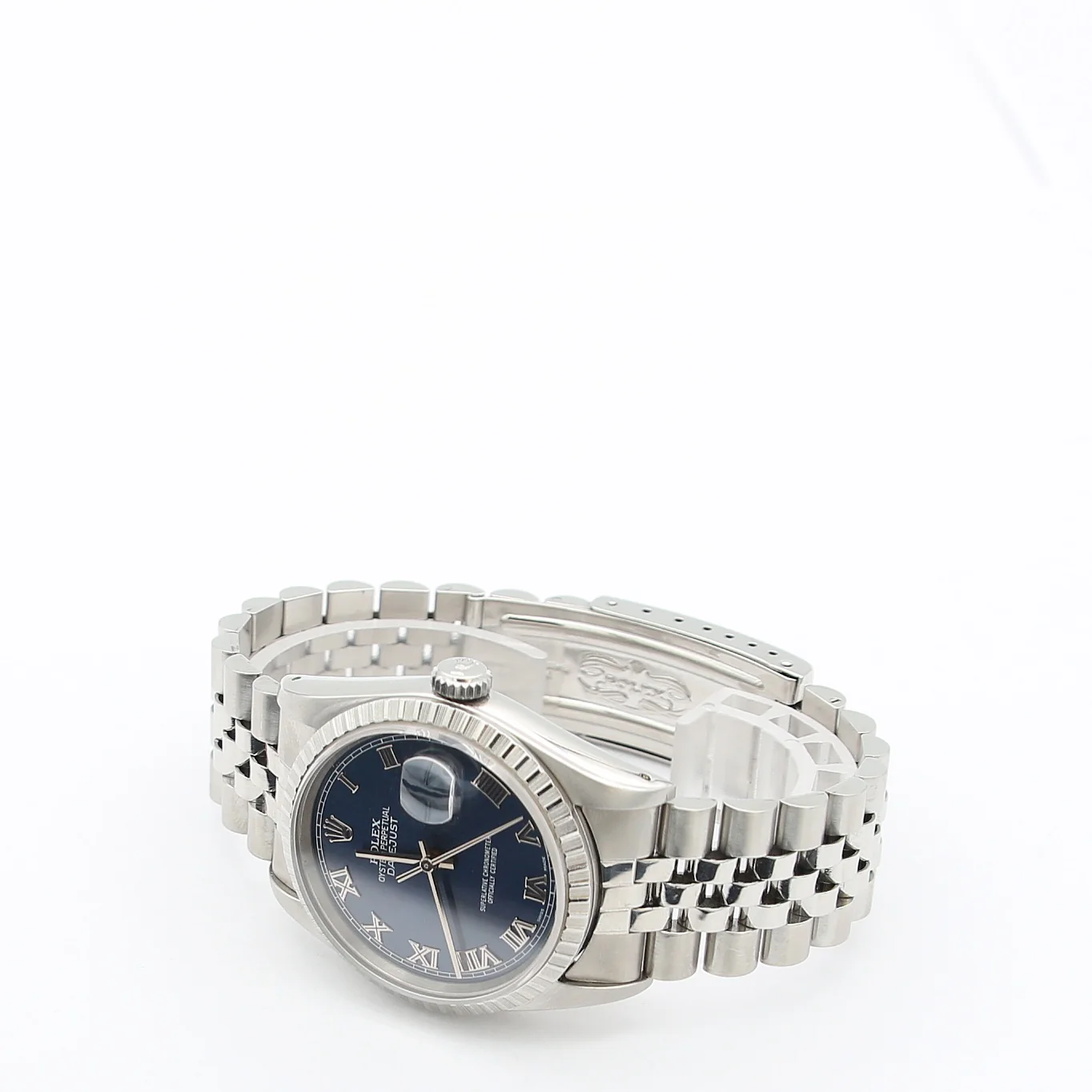 Rolex Datejust ref. 16220 Blue Roman Dial Jubilee Bracelet - Full Set - Image 6