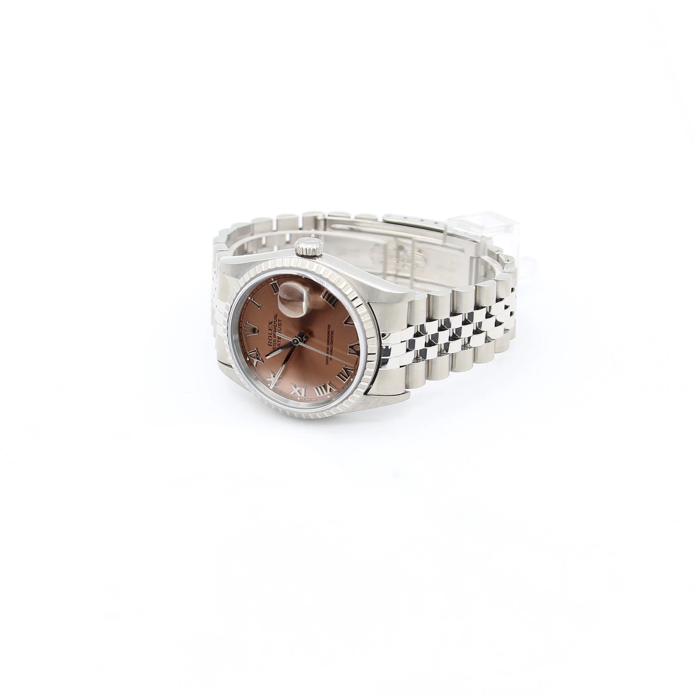 Rolex Datejust ref. 16220 Salmon Roman Dial Jubilee Bracelet - Image 3