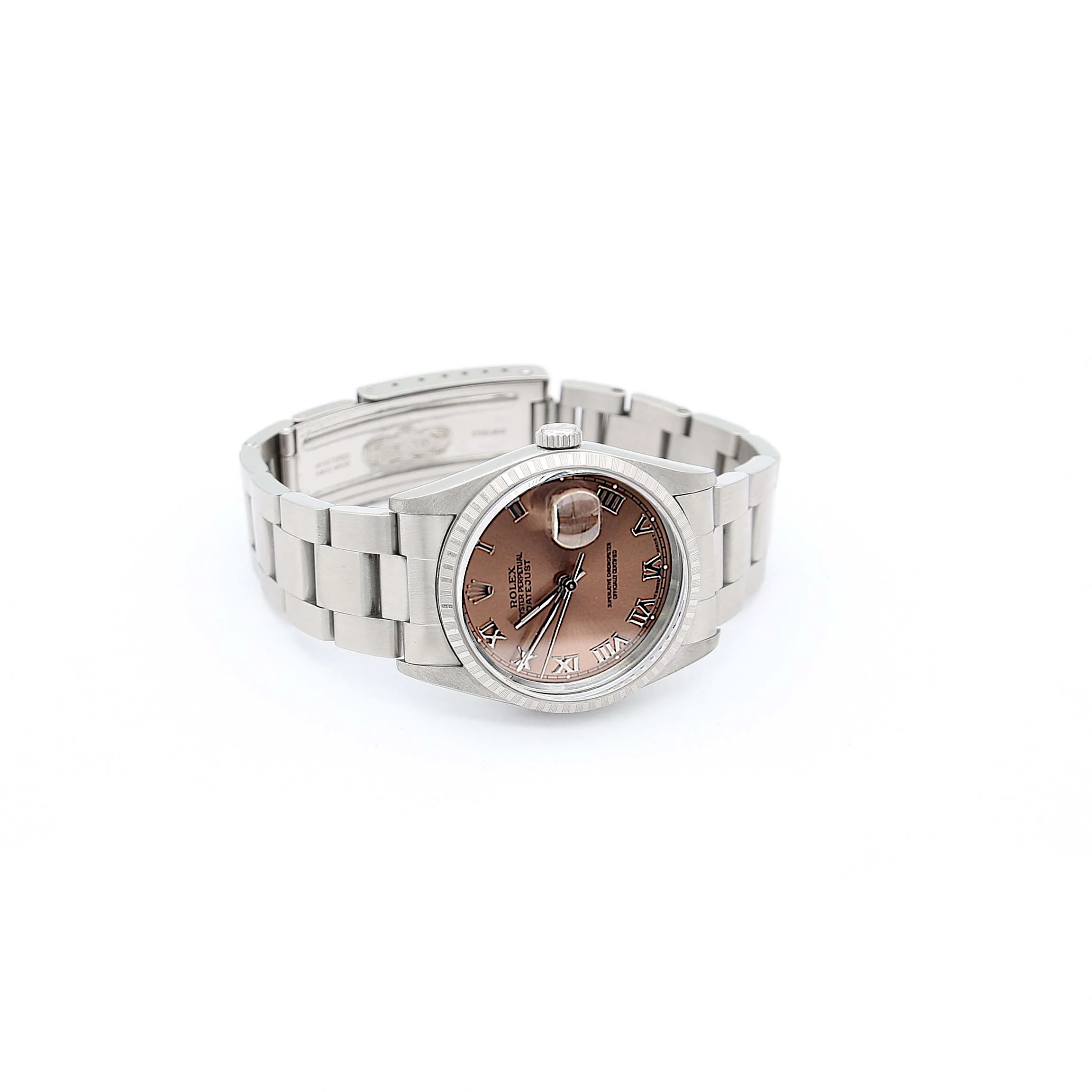 Rolex Datejust ref. 16220 Salmon Roman Dial Oyster Bracelet - Full Set - Image 4