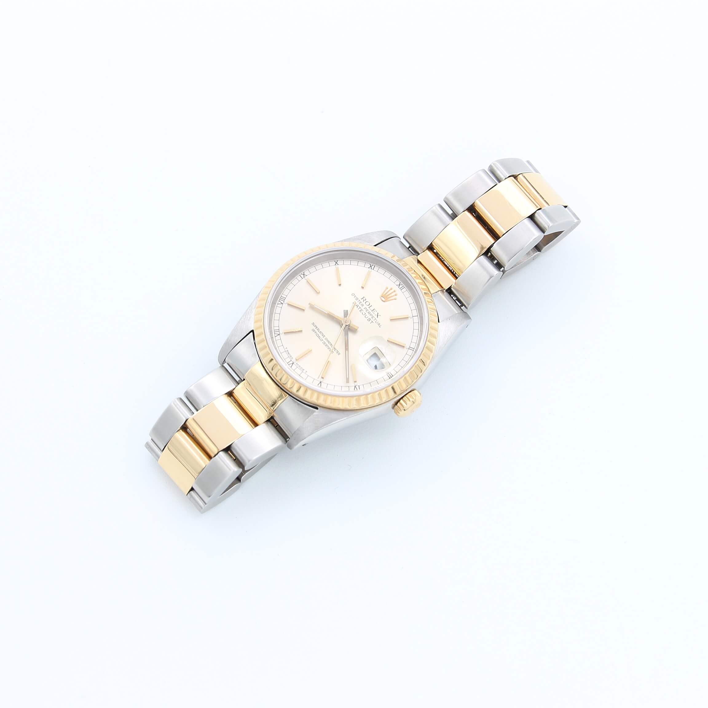 Rolex Datejust ref. 16233 Steel & 18K Gold Silver Dial - Image 3