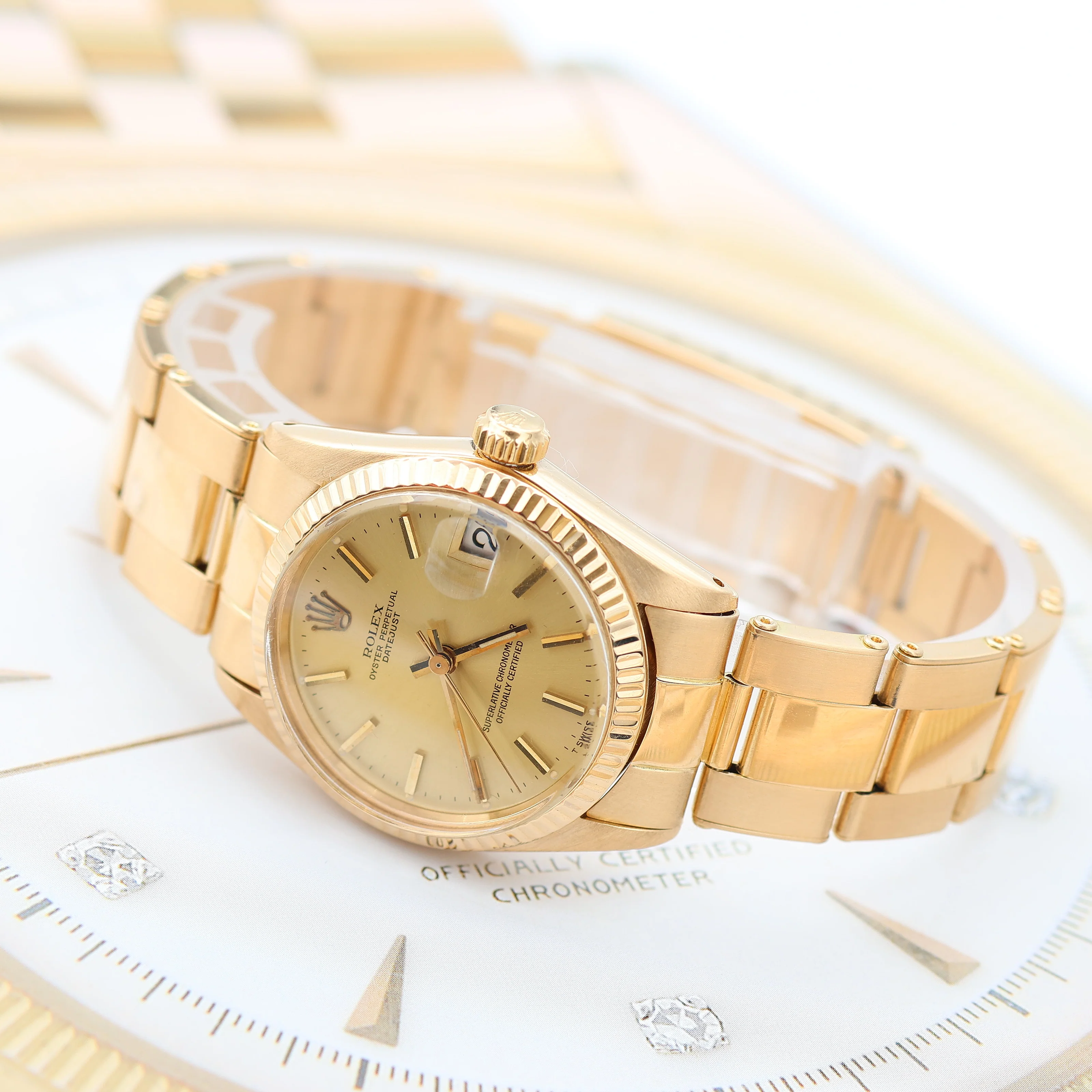 Rolex Datejust ref. 6827- 31mm - Champagne Dial Oyster Bracelet - Image 12