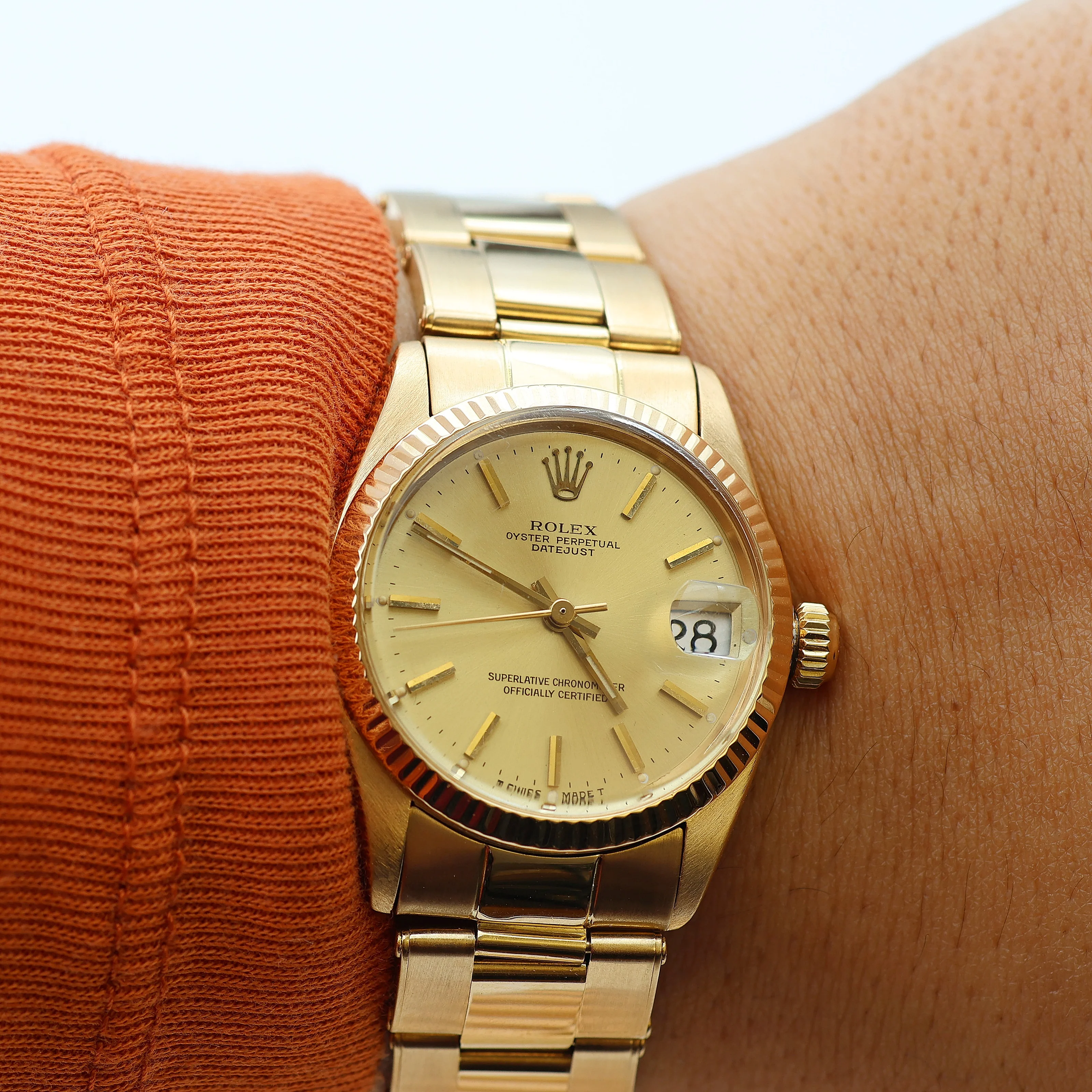 Rolex Datejust ref. 6827- 31mm - Champagne Dial Oyster Bracelet - Image 7
