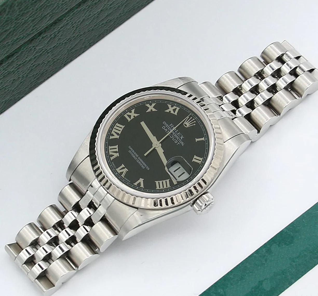 Rolex Datejust ref. 68274 Black Roman Dial - Jubilee bracelet - Full Set - Image 2
