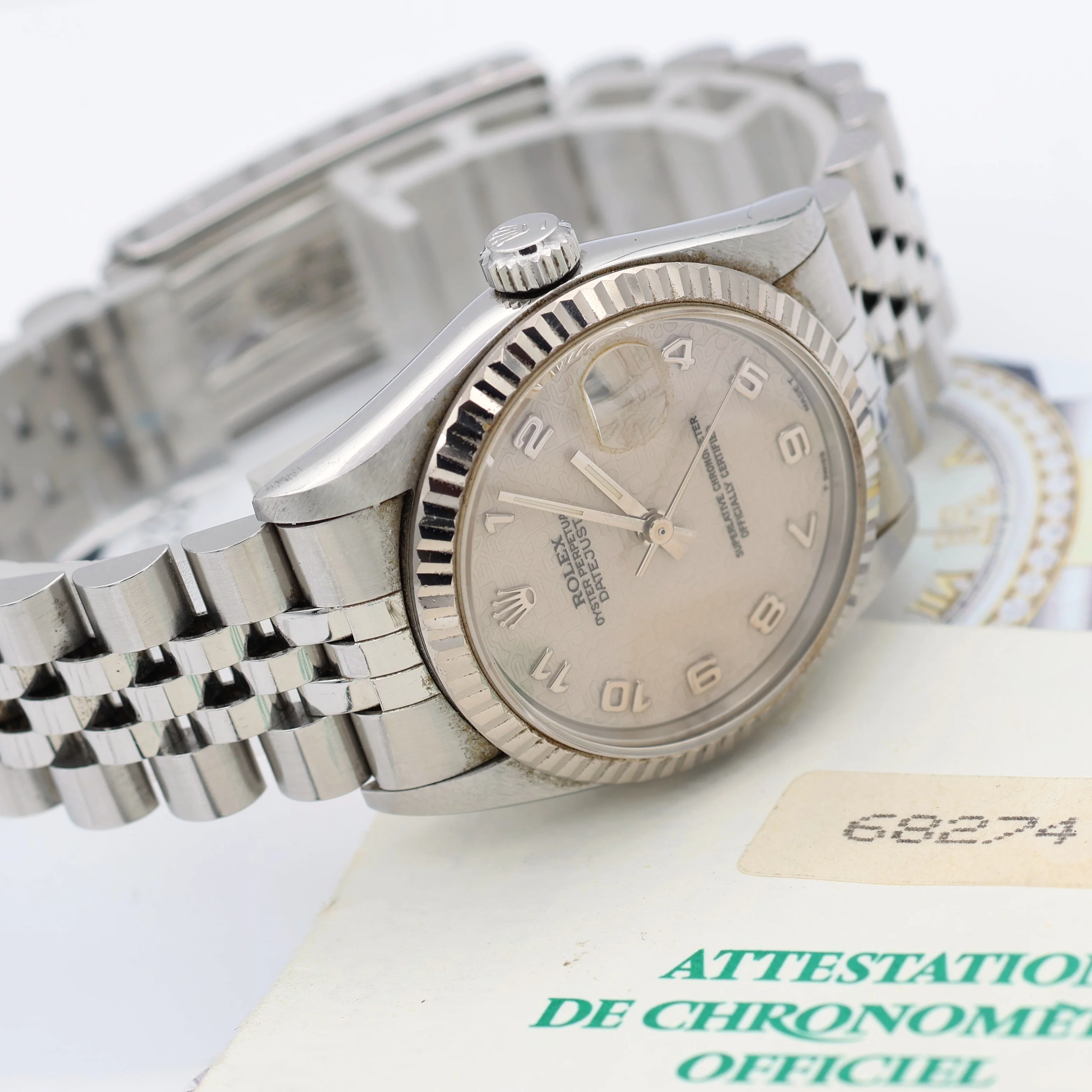 Rolex Datejust ref. 68274 Millennary Cream Dial - Jubilee Bracelet - Full Set - Image 11