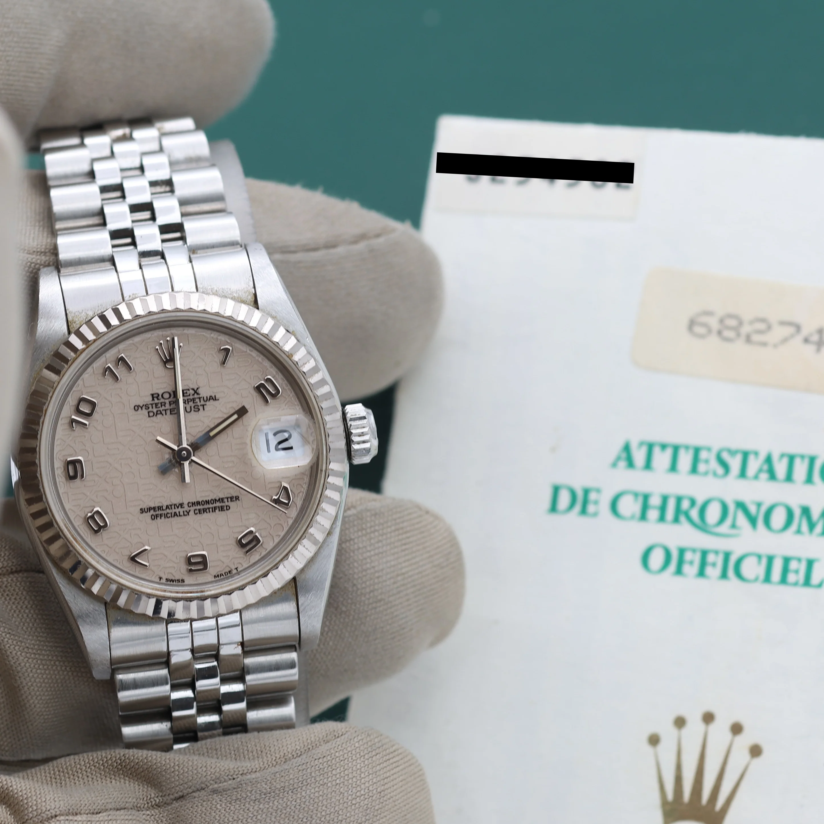 Rolex Datejust ref. 68274 Millennary Cream Dial - Jubilee Bracelet - Full Set - Image 4