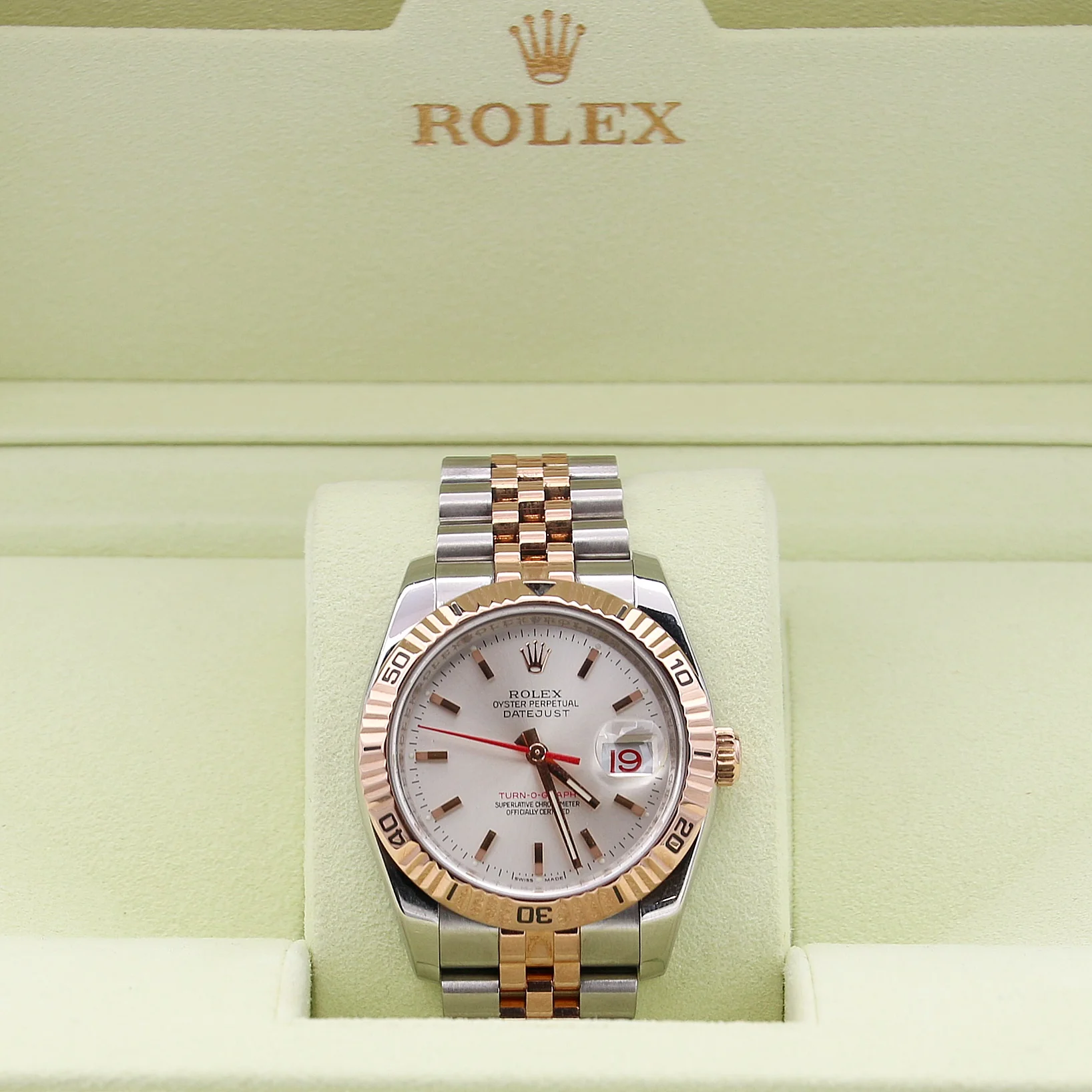 Rolex Datejust Turn-O-Graph ref. 116261 - Rose gold/Steel - Jubilee - Image 6