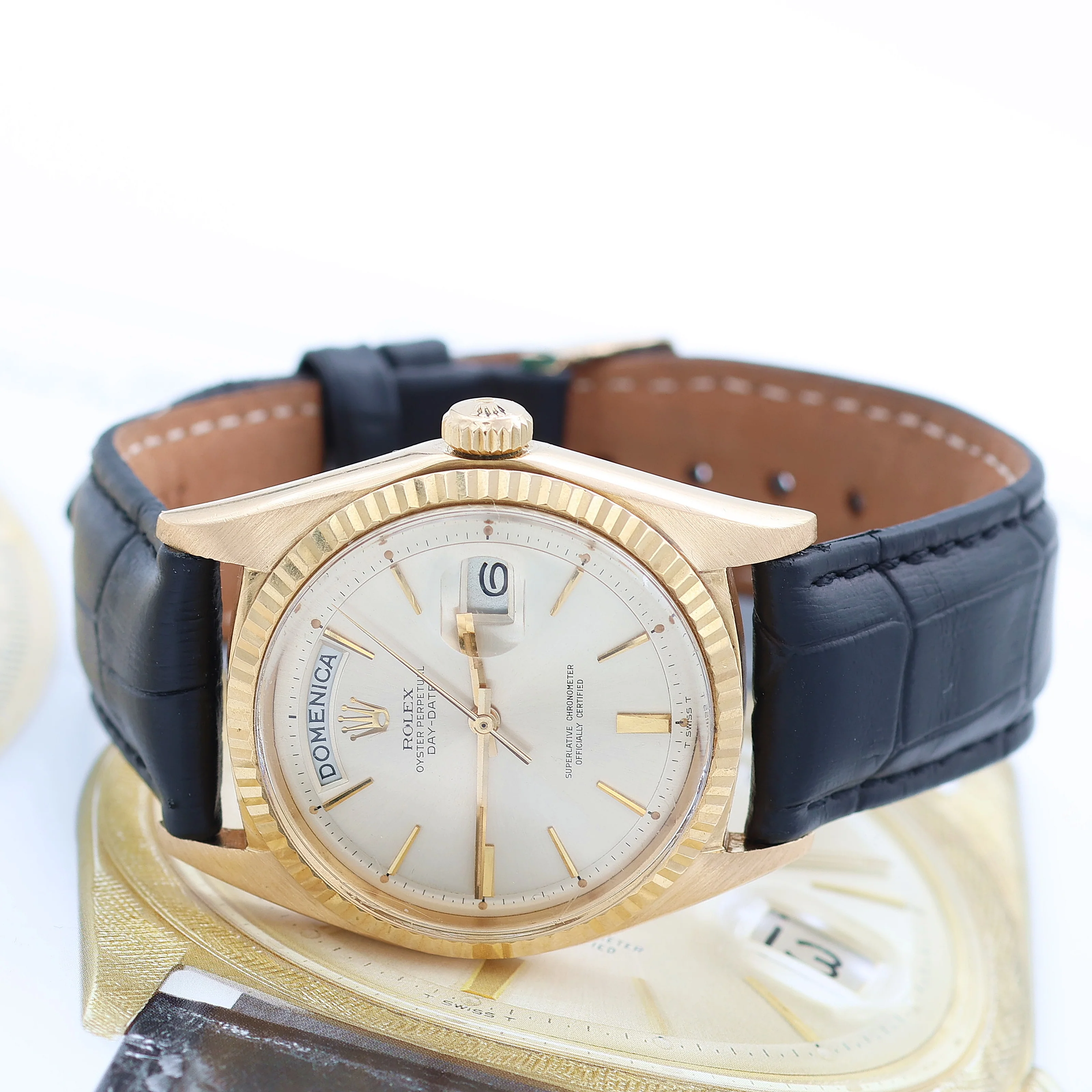 Rolex Day-Date 36 ref. 1803 Silver Dial - Leather Strap with original buckle Rolex - Image 10