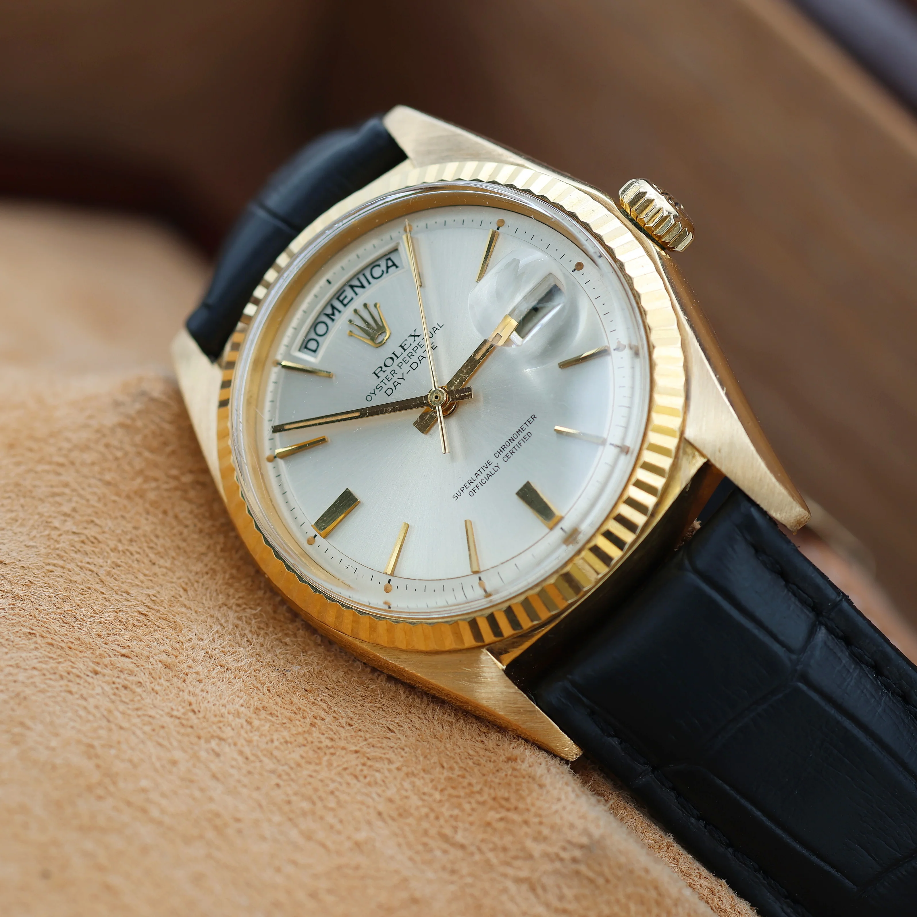 Rolex Day-Date 36 ref. 1803 Silver Dial - Leather Strap with original buckle Rolex - Image 3