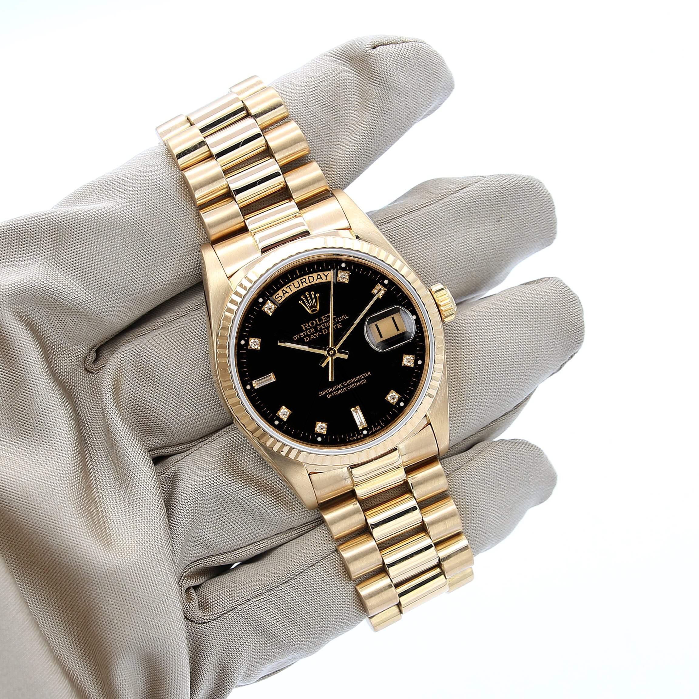 Rolex Day-Date 36 ref. 18038 - Black Diamonds dial -  Full Set - Image 3