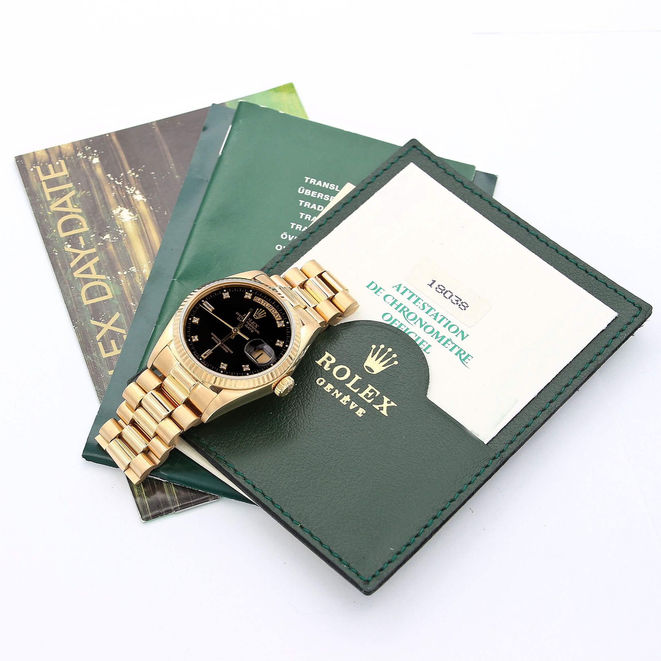 Rolex Day-Date 36 ref. 18038 - Black Diamonds dial -  Full Set - Image 4
