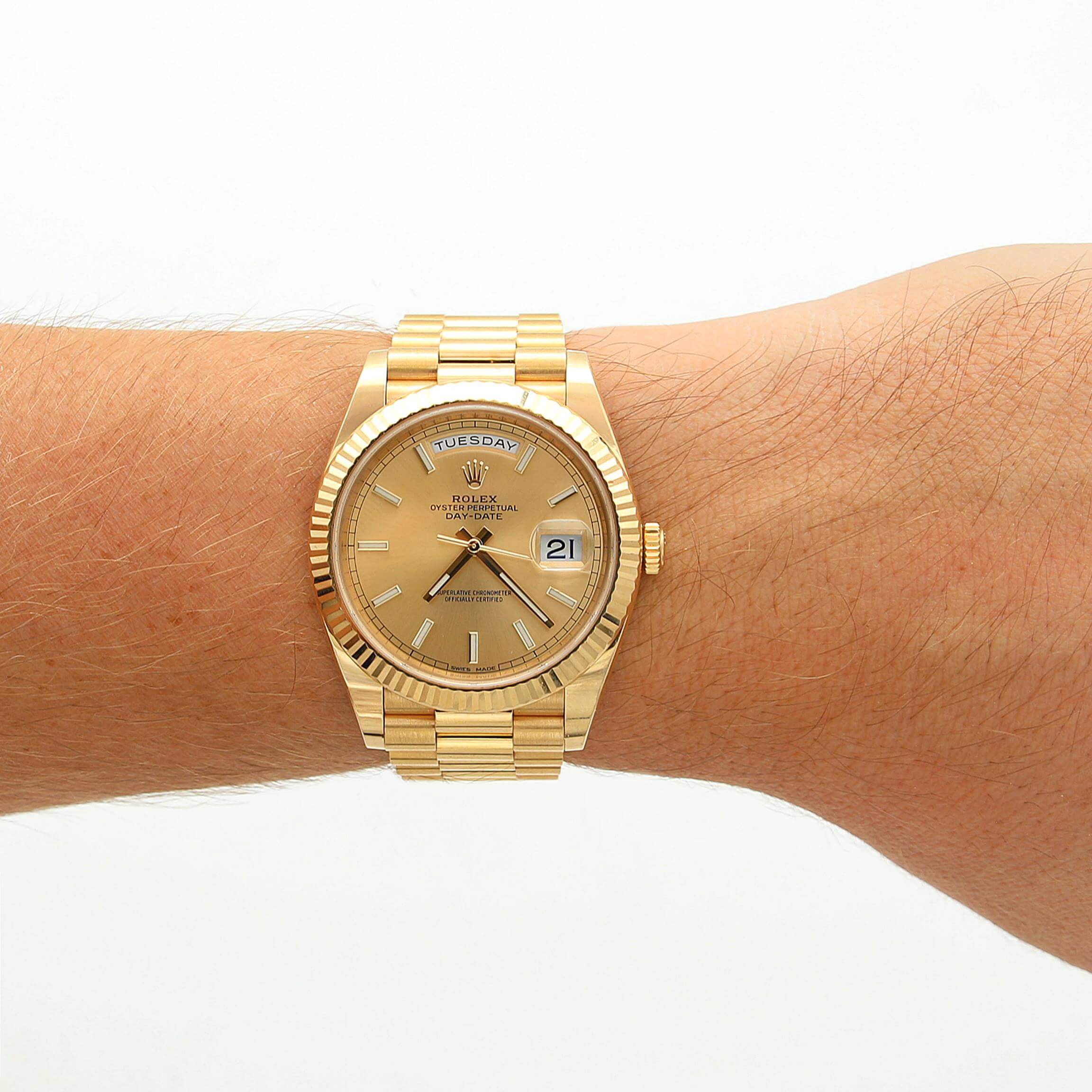 Rolex Day-Date 40 ref. 228238 "The President" - Champagne Dial - Full Set - Image 12