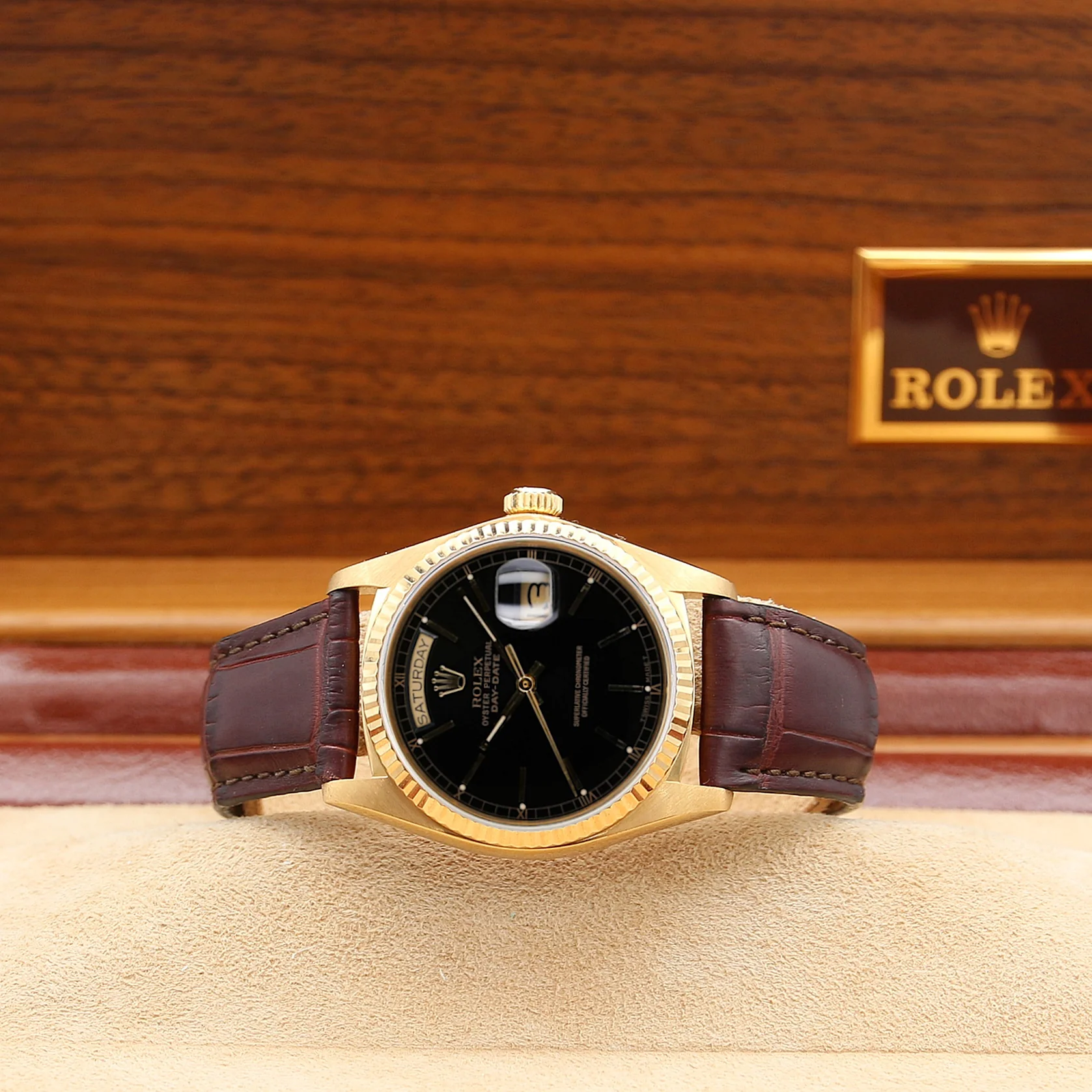 Rolex Day-Date ref. 18038 Black Circle - Leather strap - Image 2