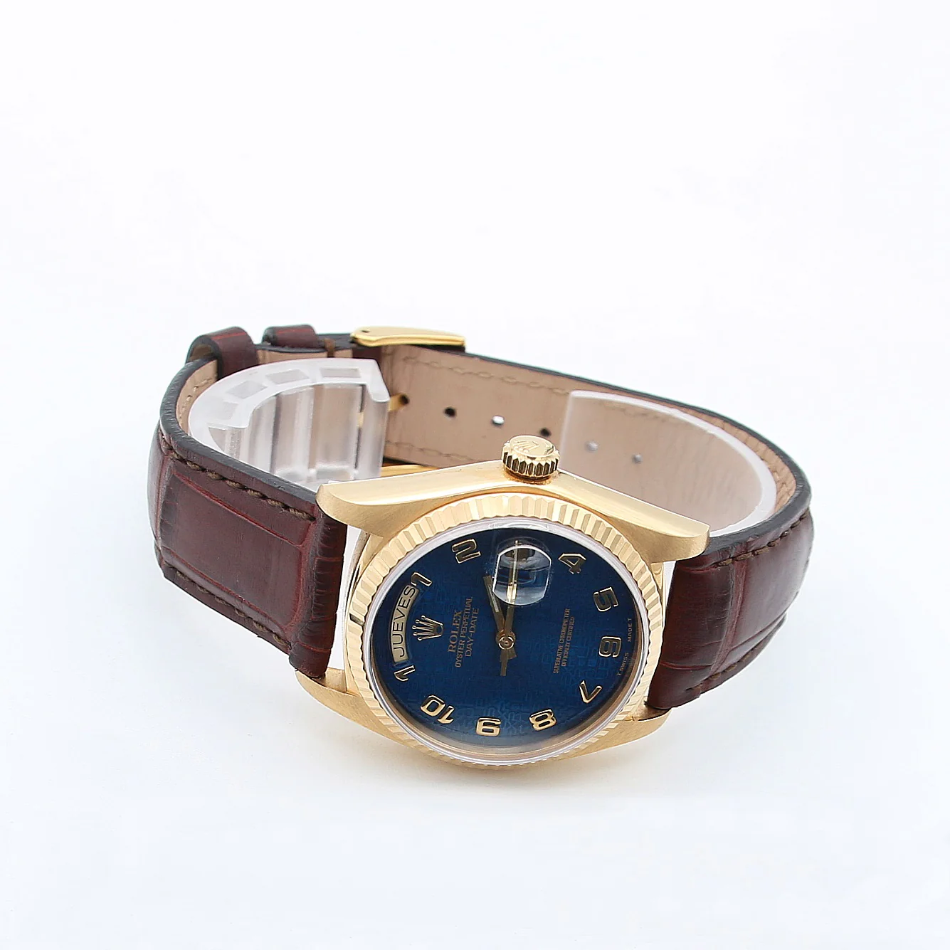 Rolex Day-Date ref. 18038 Blue Millennary Leather strap - Image 4