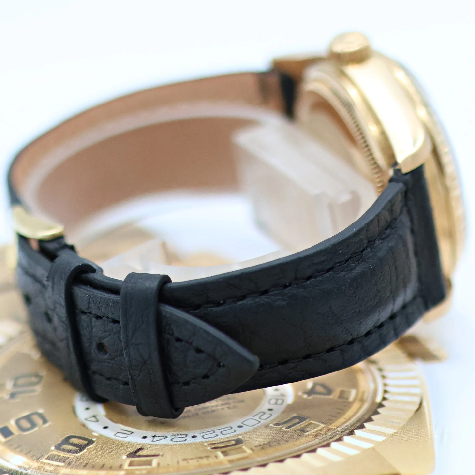 Rolex Day-Date ref. 18038 Creamy Roman Dial - Leather strap - Image 12