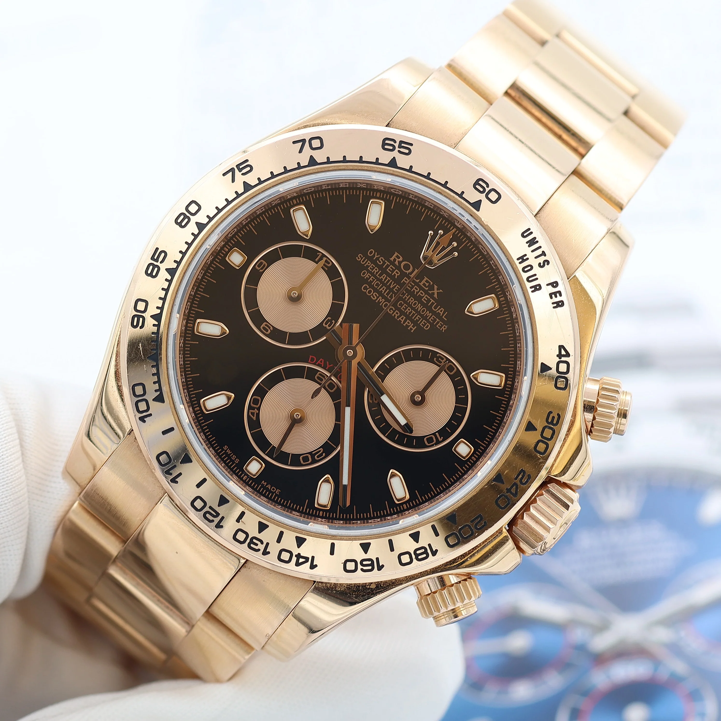 Rolex Daytona ref. 116505 Rose Gold - Black dial with pink subdials - Full Set - Image 3