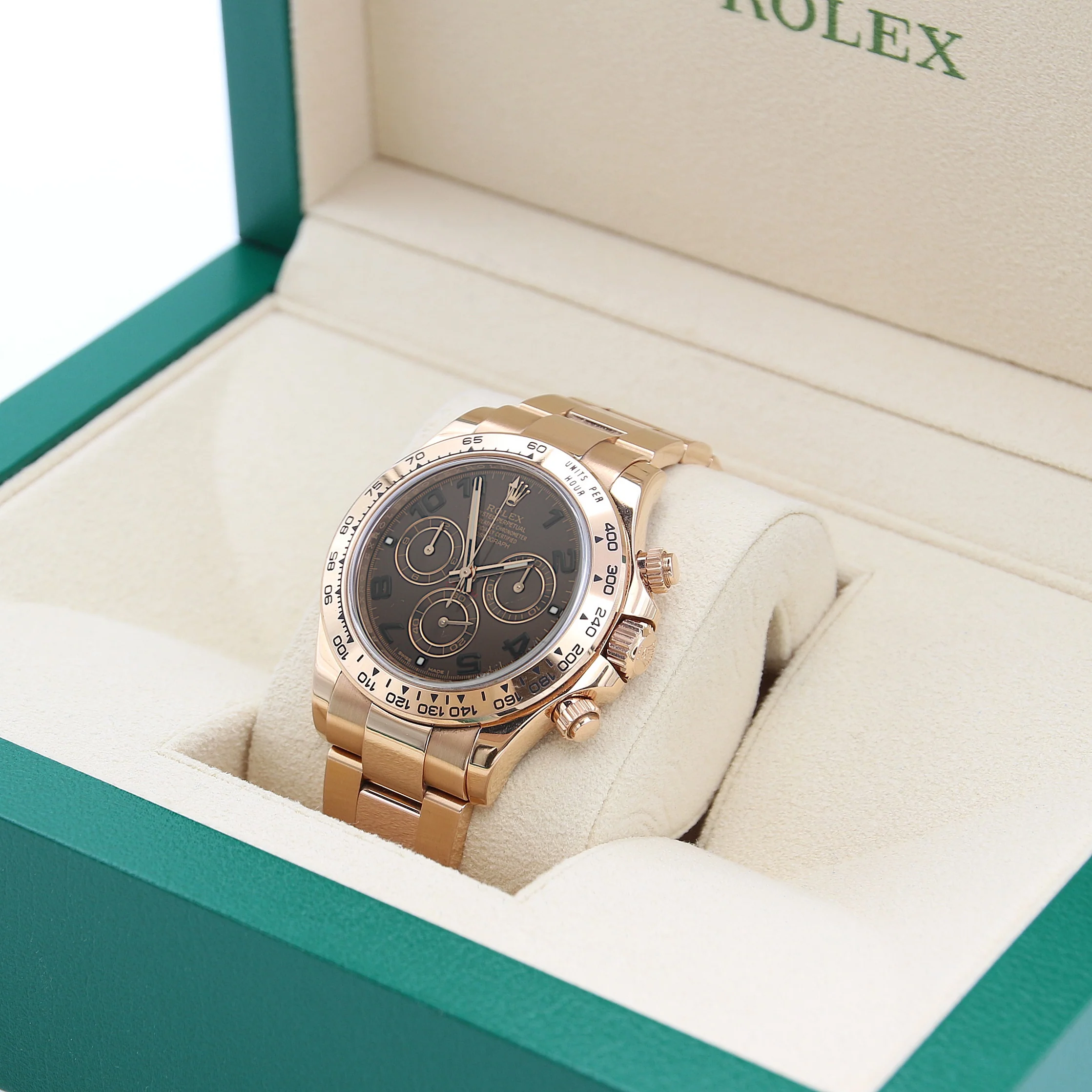 Rolex Daytona ref. 116505 Rose Gold - Chocolate Arabic Dial - Full Set - Image 2