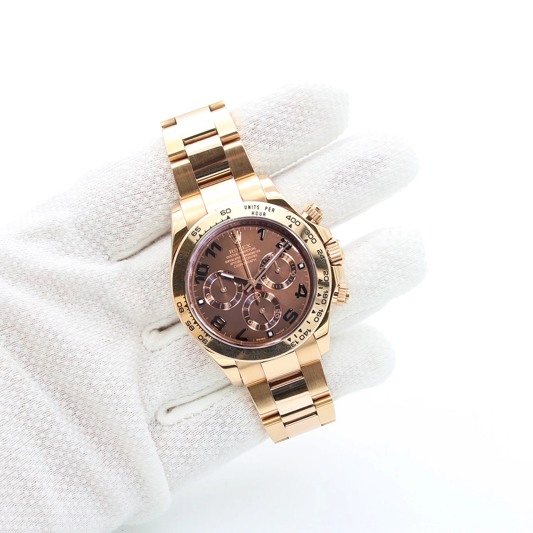 Rolex Daytona ref. 116505 Rose Gold - Chocolate Arabic Dial - Full Set - Image 3
