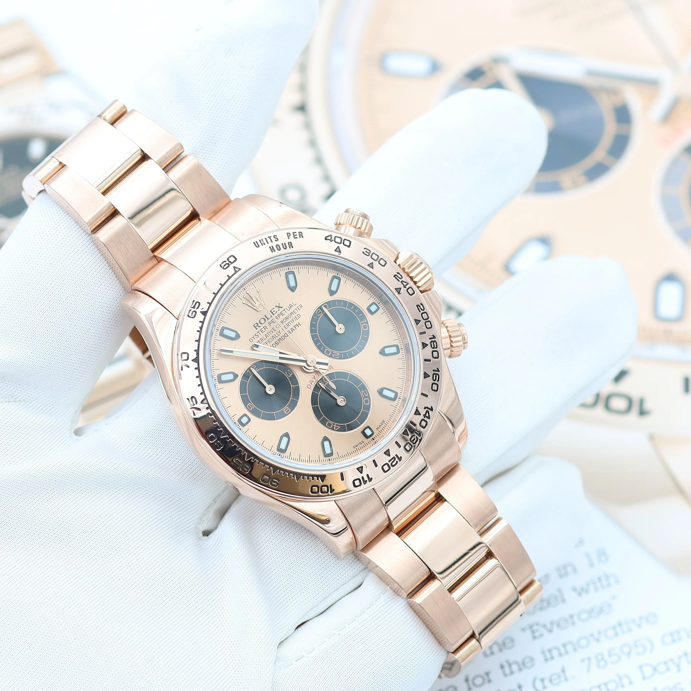 Rolex Daytona ref. 116505 Rose Gold - Sundust dial with black subdials - Full Set - Image 5