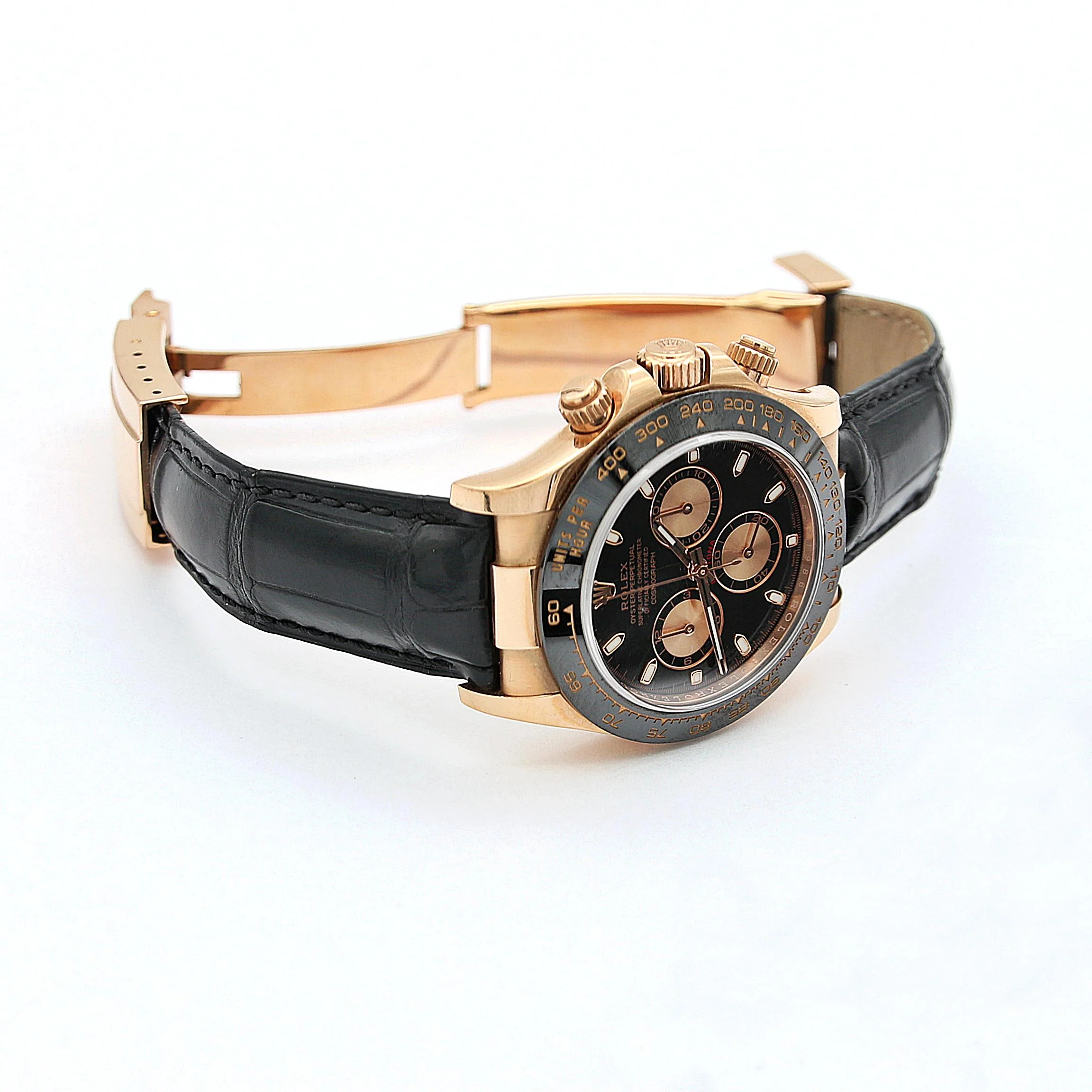 Rolex Daytona ref. 116515 Black dial with pink subdials - Rubber-B strap - Full Set - Image 6