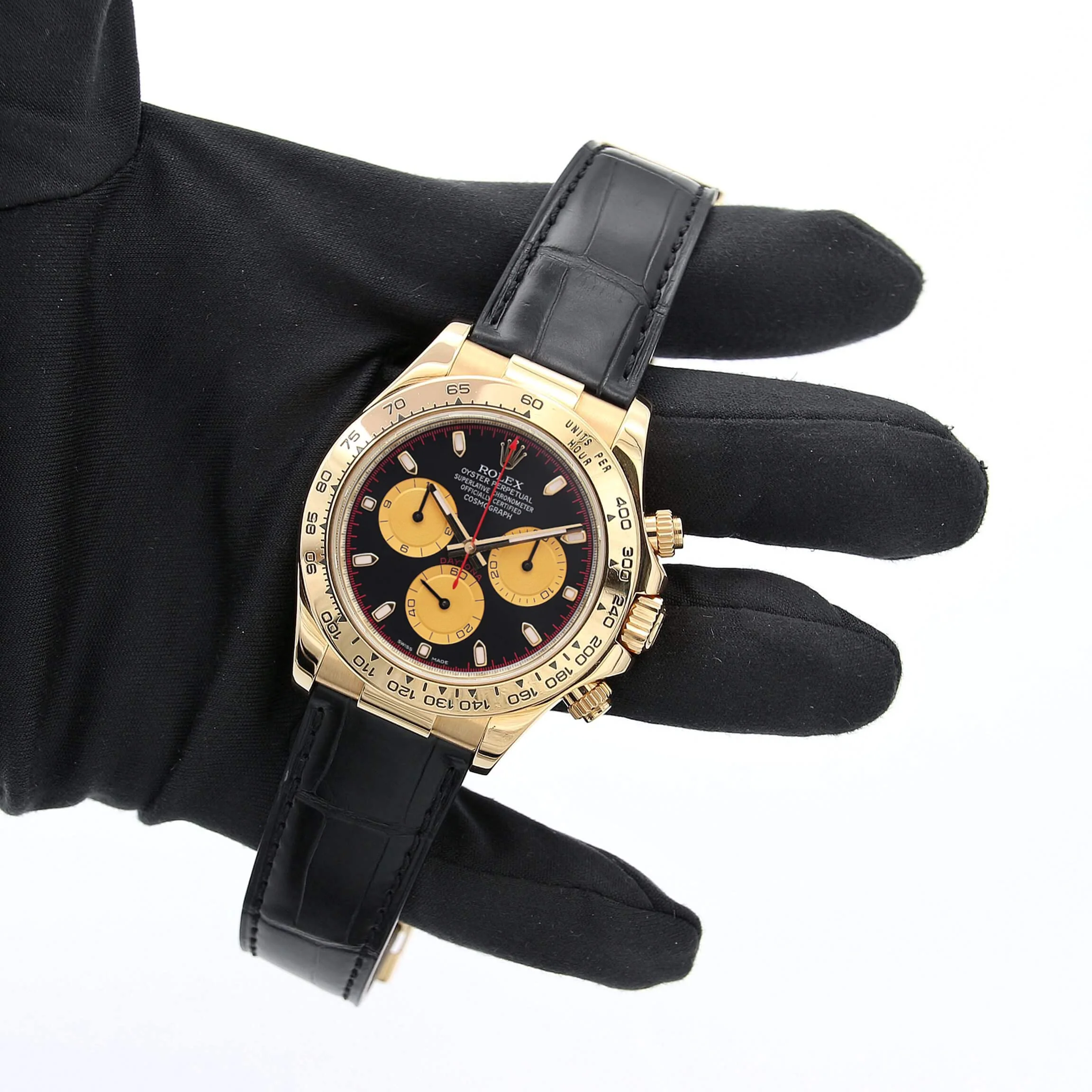 Rolex Daytona ref. 116518 - 18k Yellow Gold and Leather Strap - Paul Newman dial - Image 5
