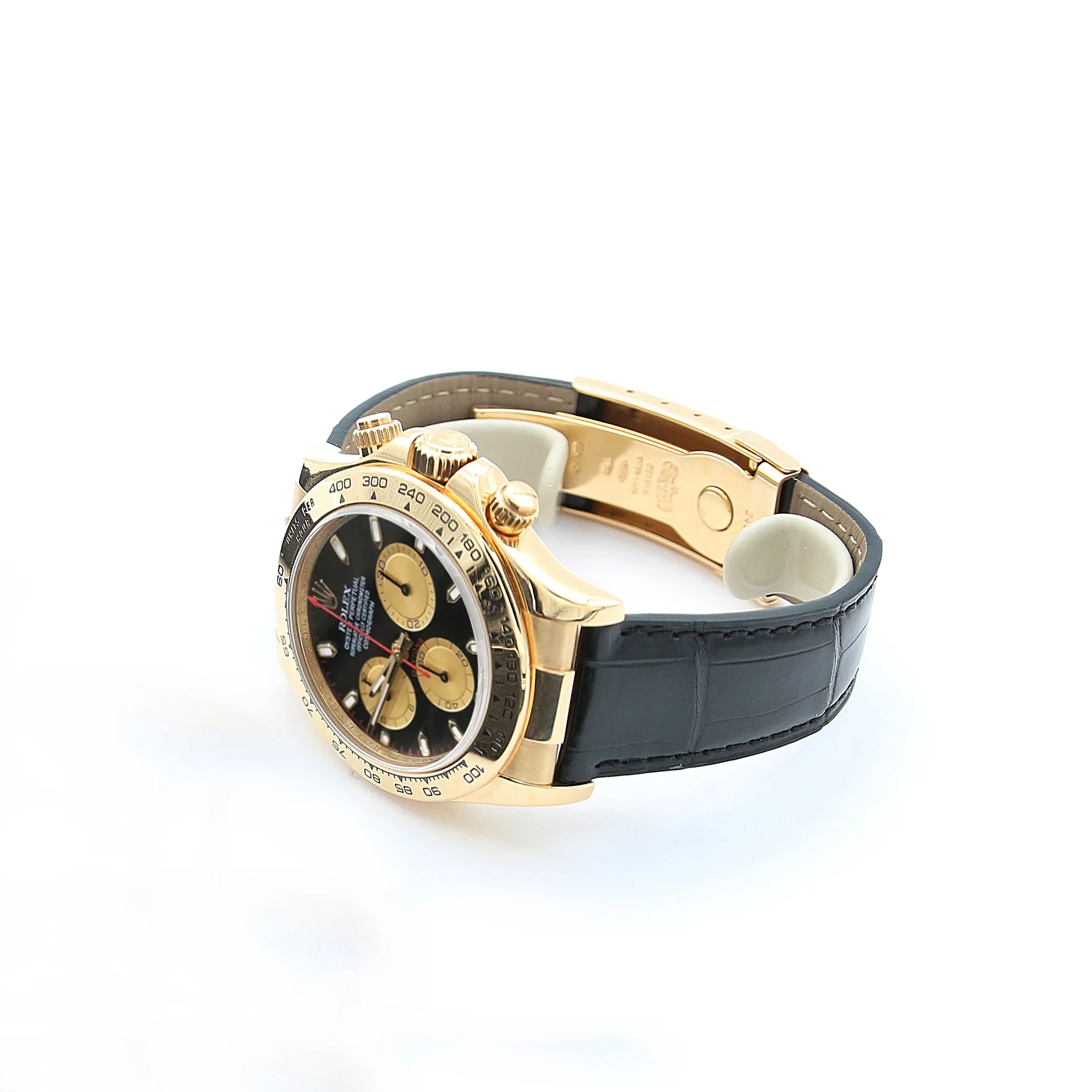 Rolex Daytona ref. 116518 - 18k Yellow Gold and Leather Strap - Paul Newman dial - Image 7