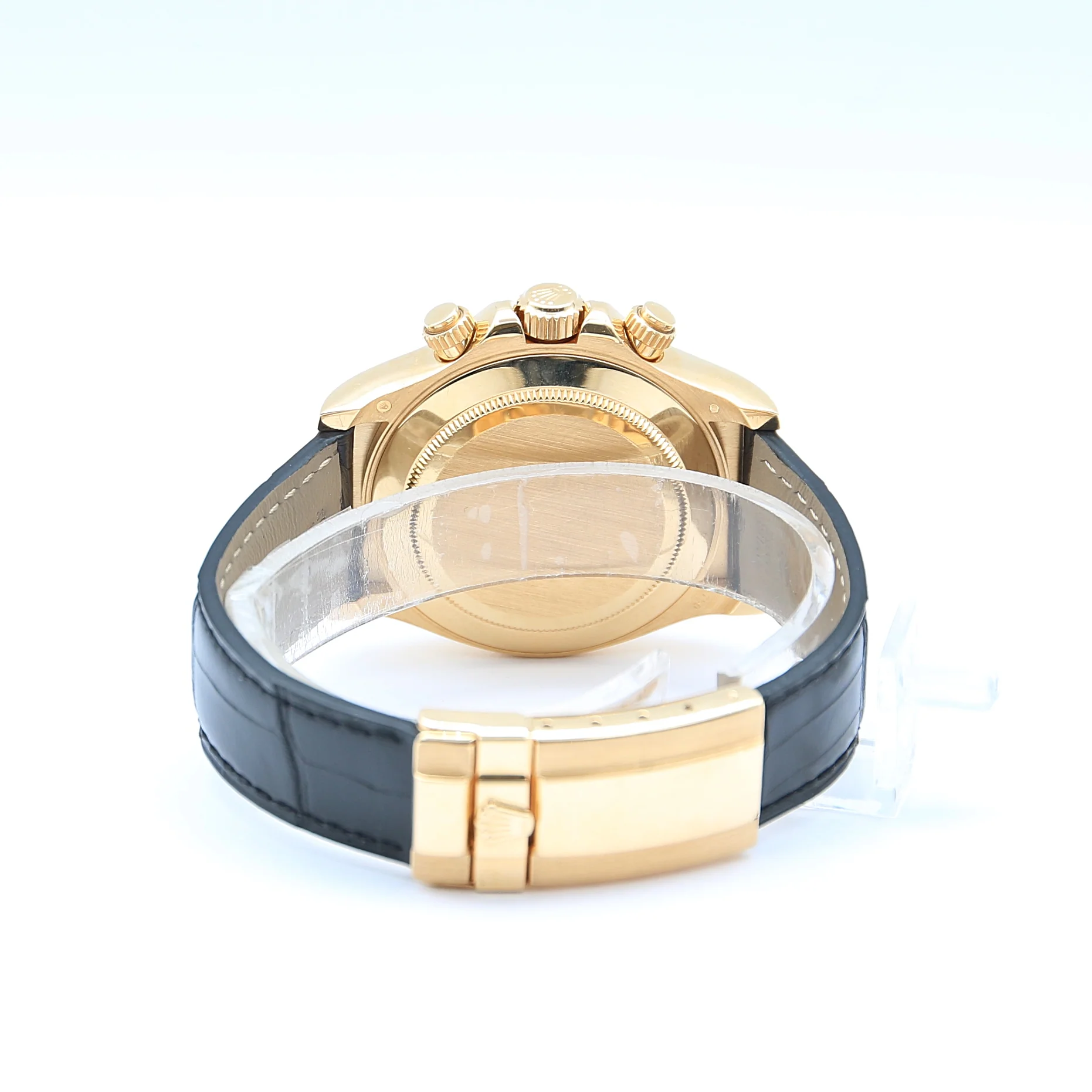 Rolex Daytona ref. 116518 - 18k Yellow Gold and Leather Strap - MOP Arabic Dial - Full Set - Image 7