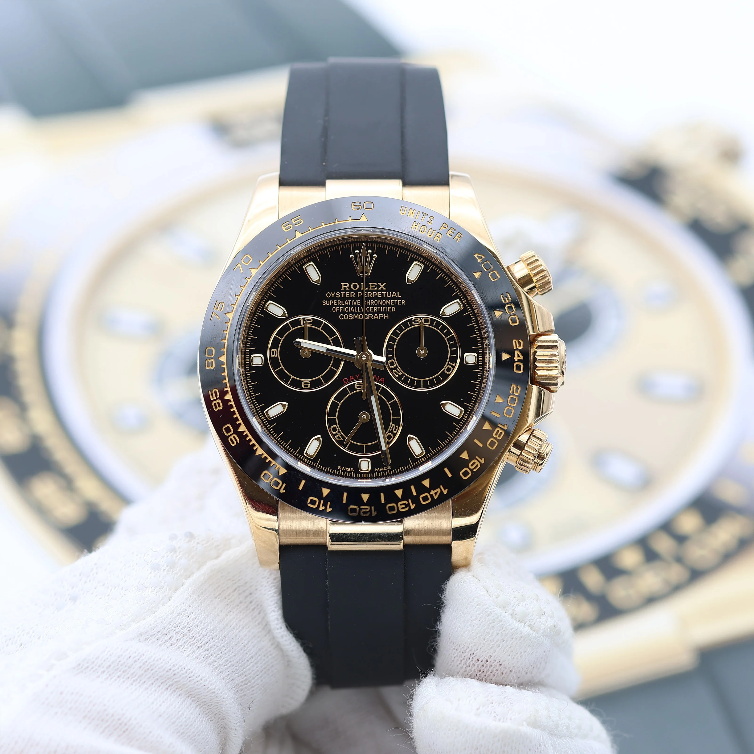 Rolex Daytona ref. 116518LN - Oysterflex - Black Dial - Full Set