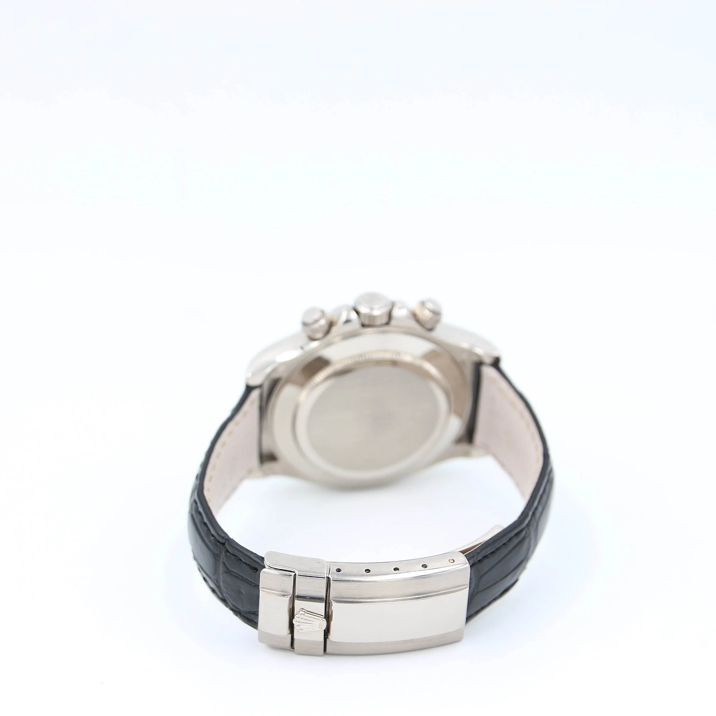 Rolex Daytona ref. 116519 Black Dial - White Gold 18K - Leather Strap - Image 5