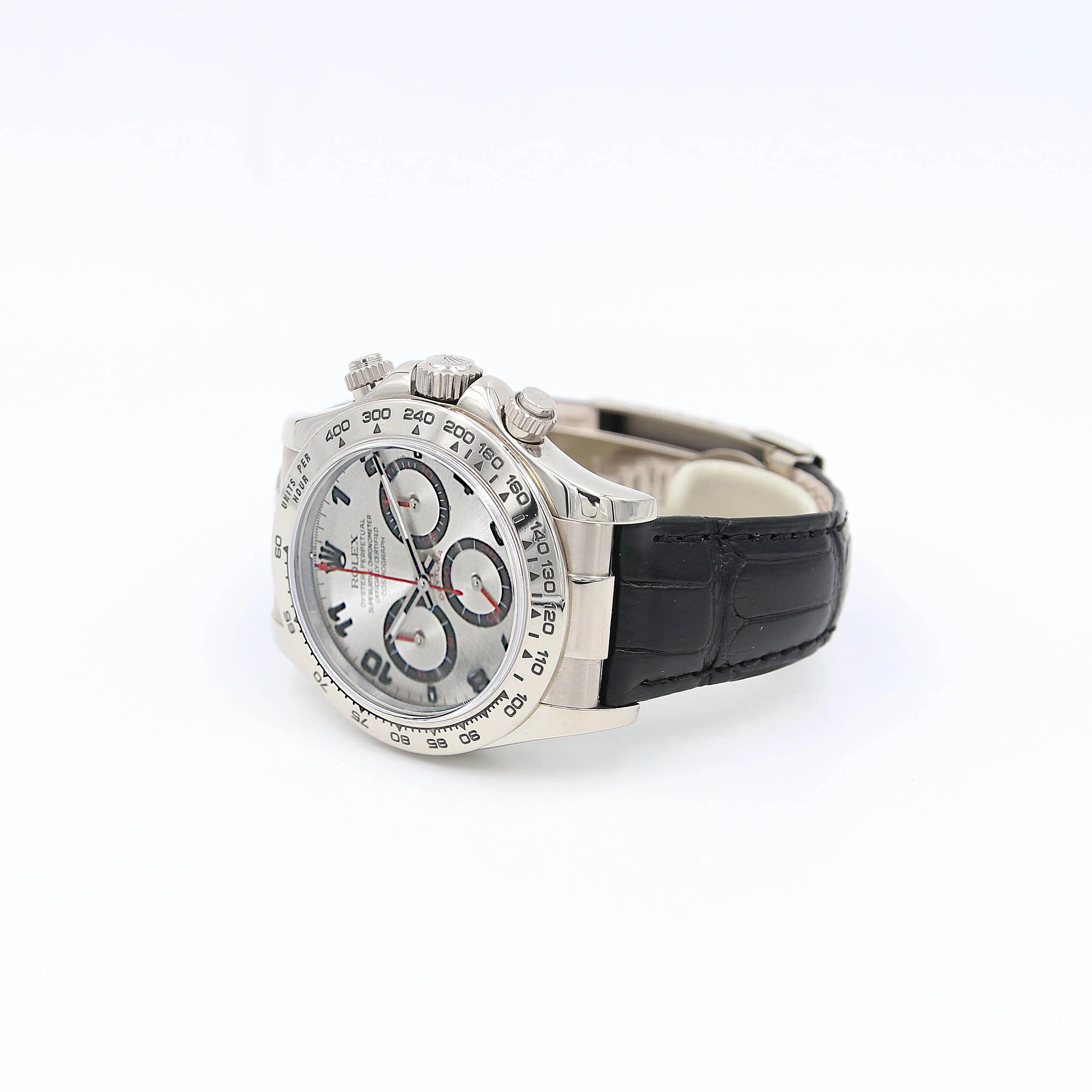 Rolex Daytona ref. 116519 Silver Racing Dial - White Gold 18K - Leather Strap - Full Set - Image 4