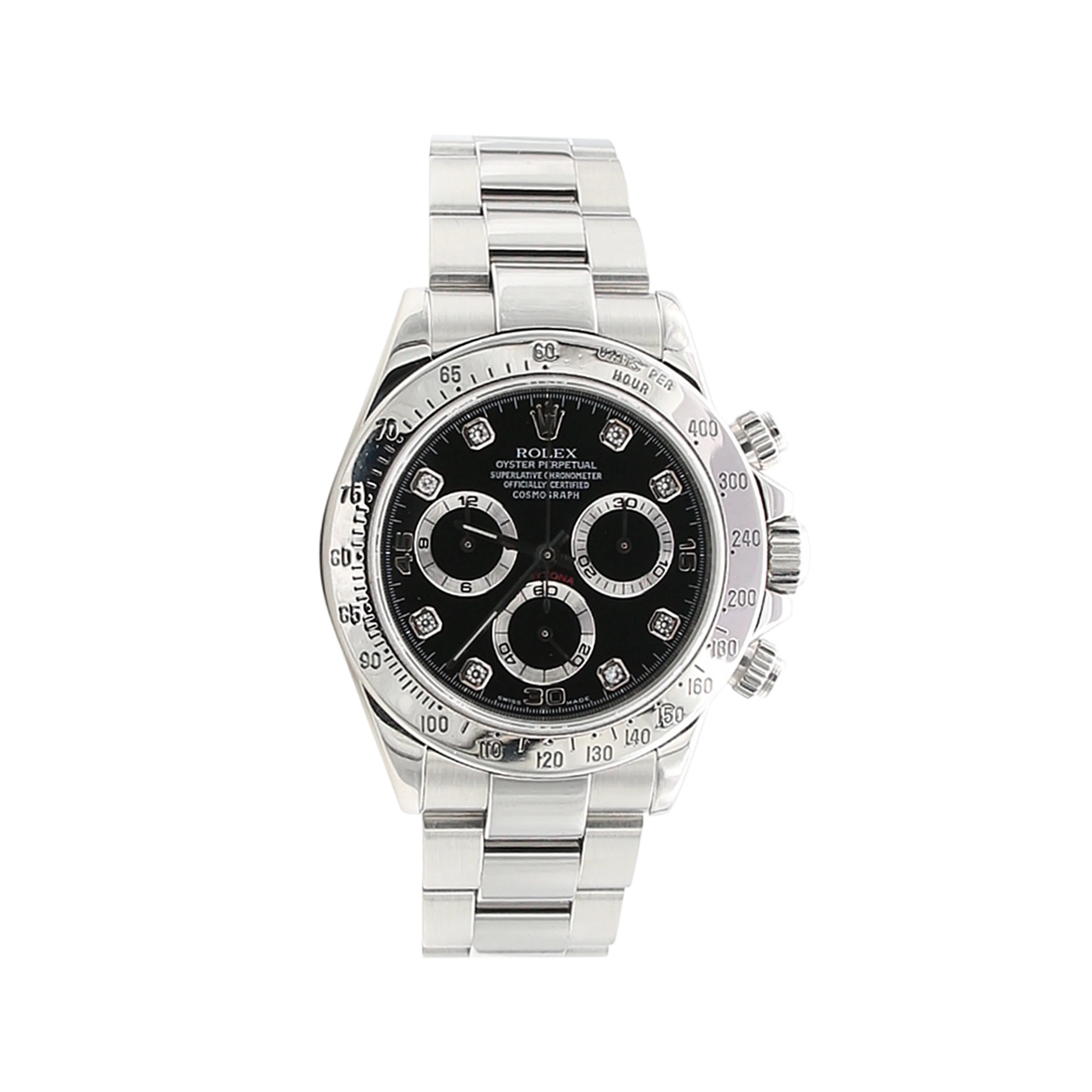 Rolex Daytona ref. 116520G Black Dial with Diamonds - Image 2