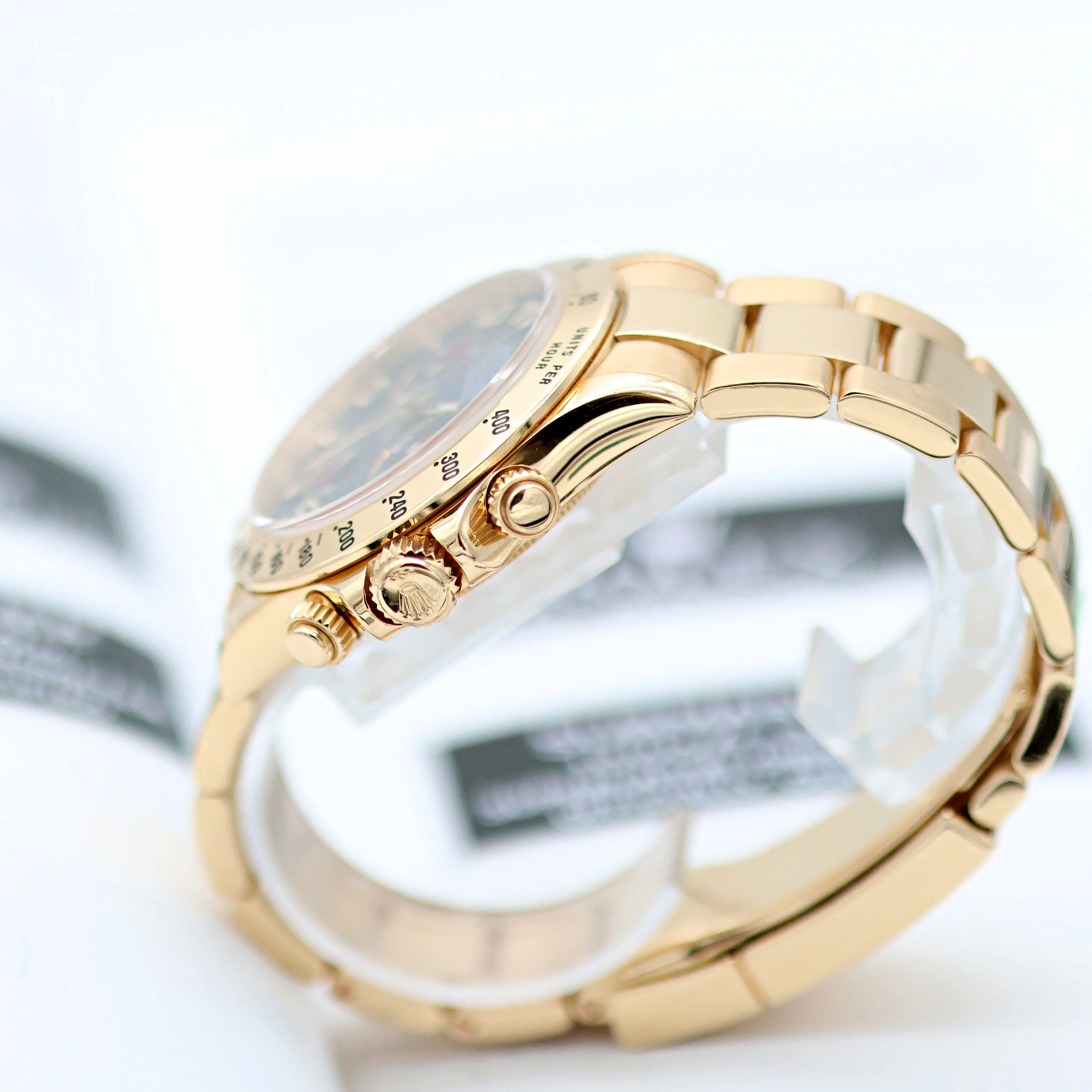 Rolex Daytona ref. 116528 - 18K Yellow Gold Blue Racing dial - Full Set - Image 15